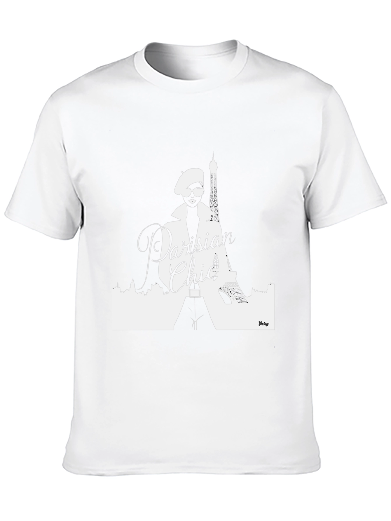 Parisian Chic Graphic T-Shirt - Stylish Black Tee