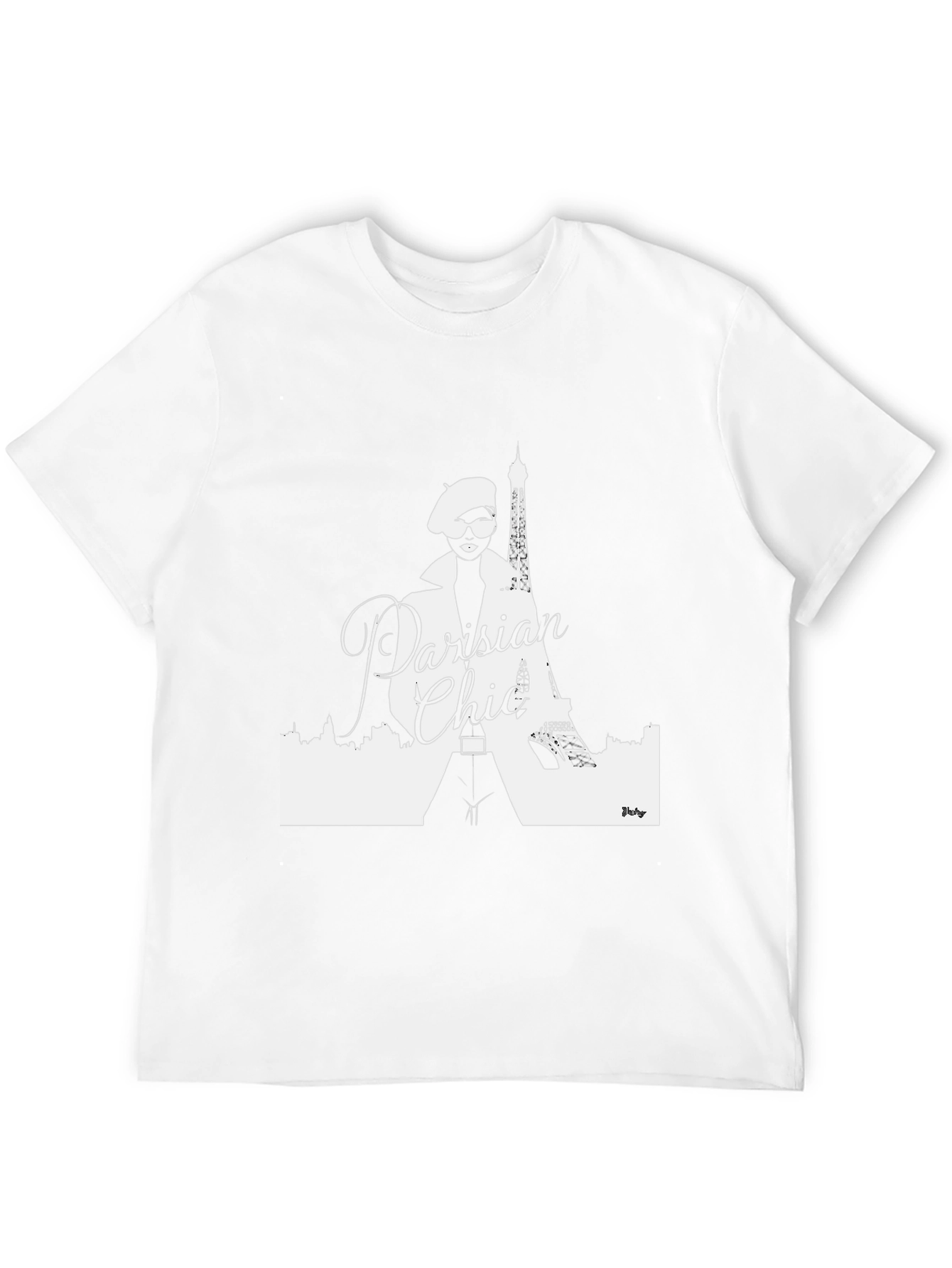 Parisian Chic Graphic T-Shirt - Stylish Black Tee