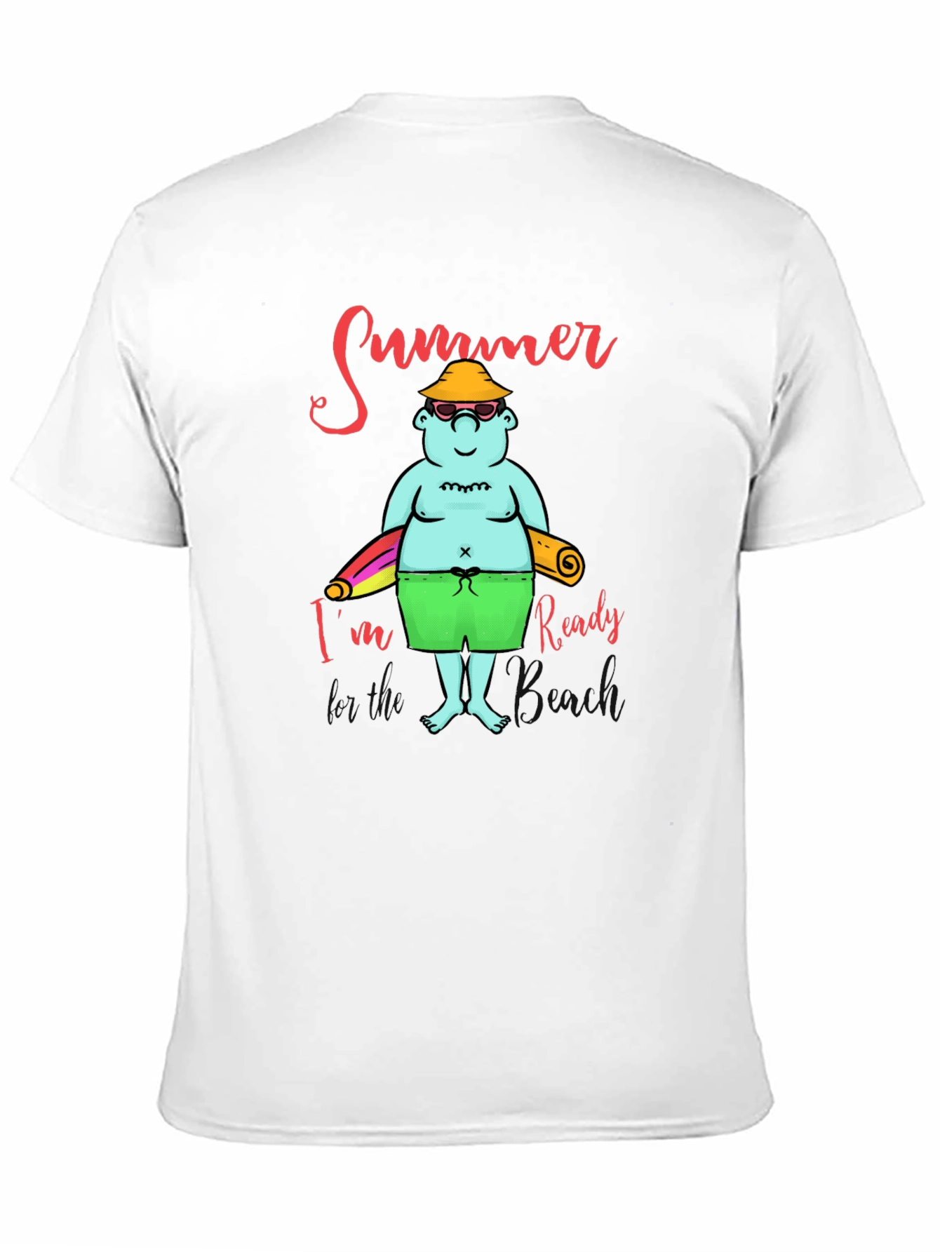 Summer Ready Cartoon T-Shirt - Black Cotton Blend Tee