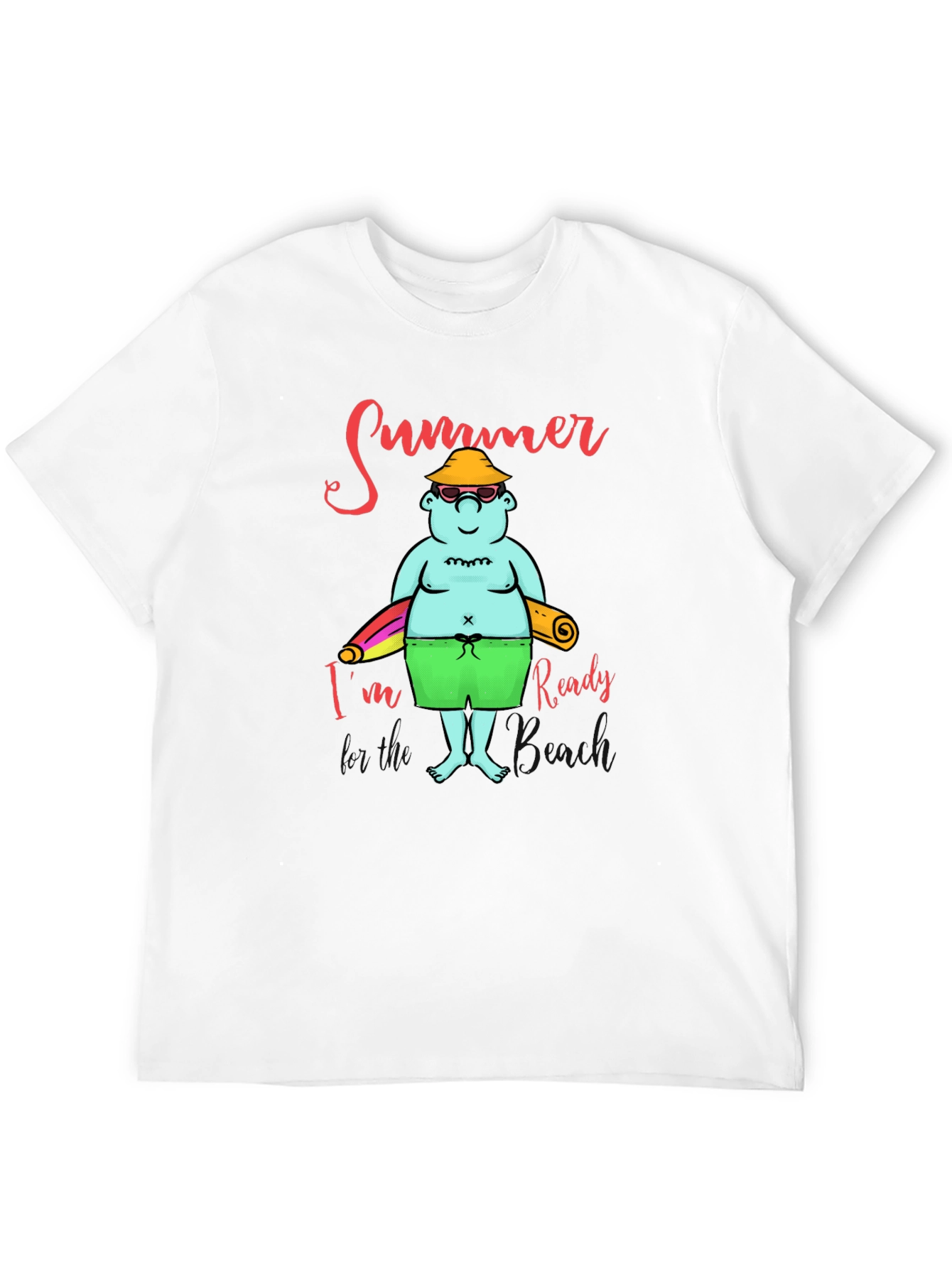 Summer Ready Cartoon T-Shirt - Black Cotton Blend Tee