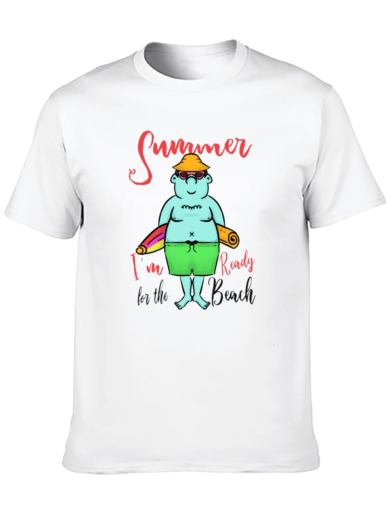 Summer Ready Cartoon T-Shirt - Black Cotton Blend Tee