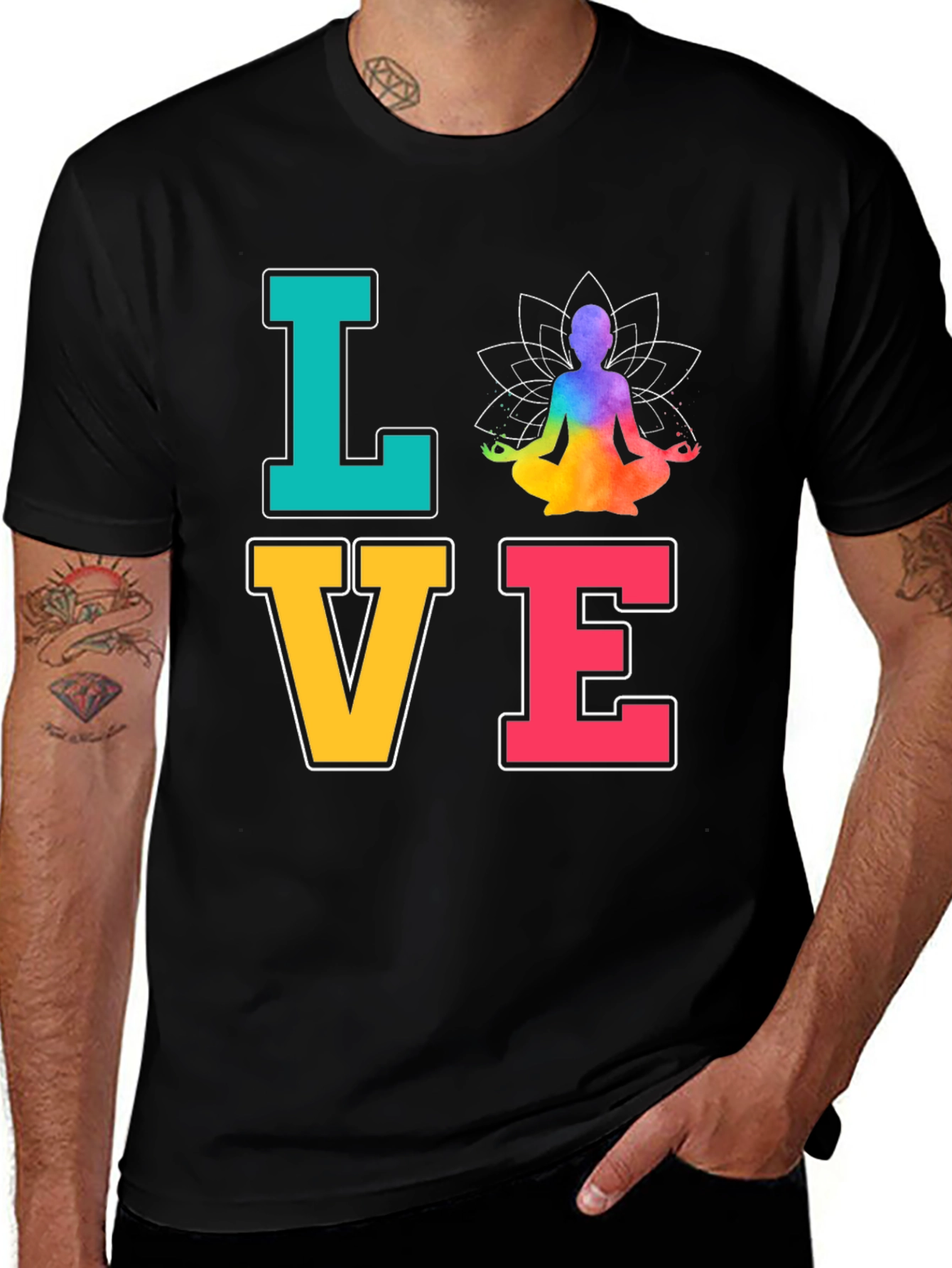 Yoga Love T-Shirt Meditate Zen Chakra Peace