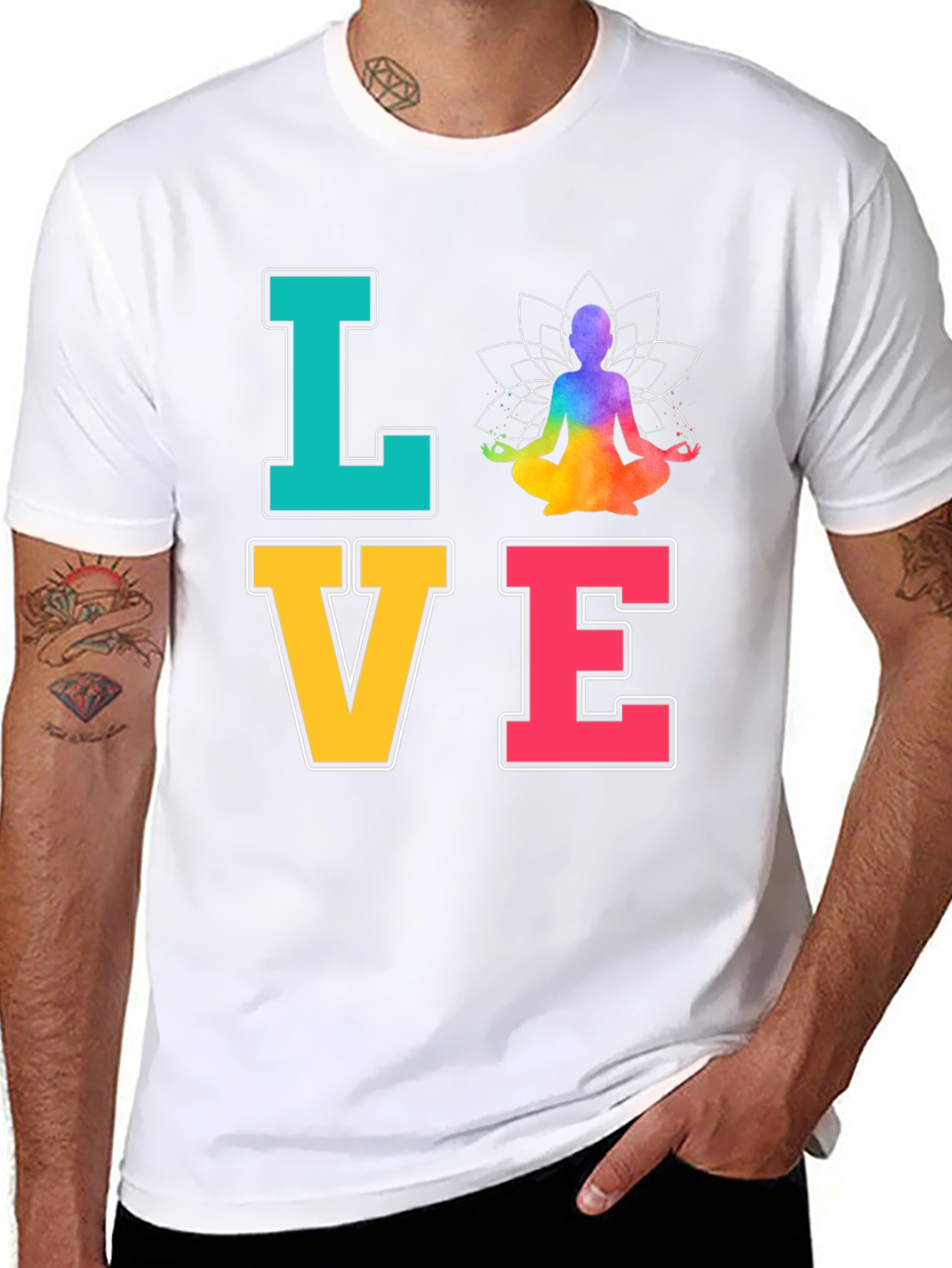Yoga Love T-Shirt Meditate Zen Chakra Peace
