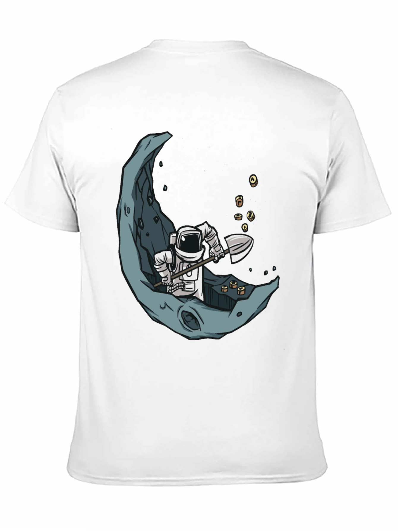 Astronaut Moon Mining Graphic Tee - Black