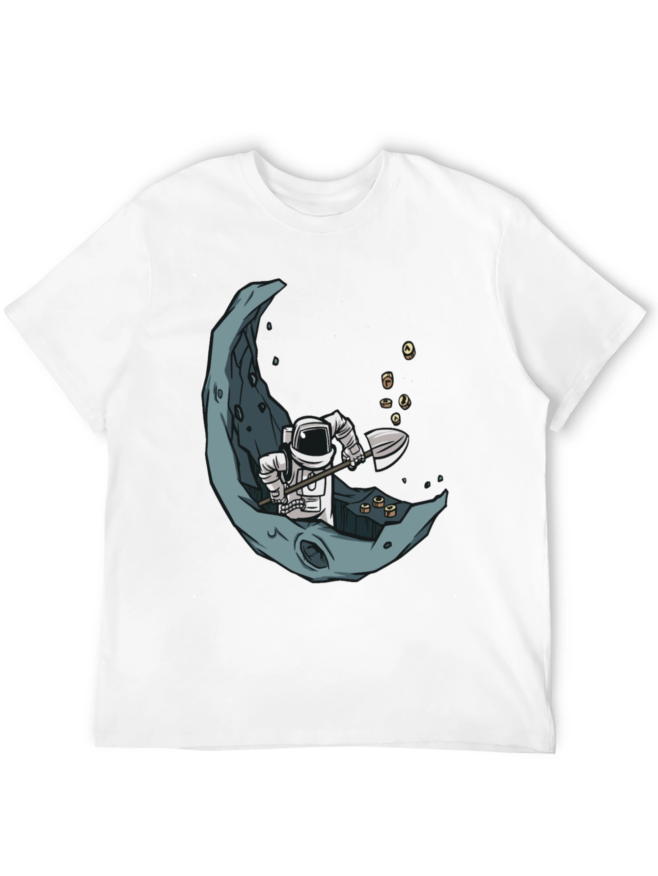 Astronaut Moon Mining Graphic Tee - Black