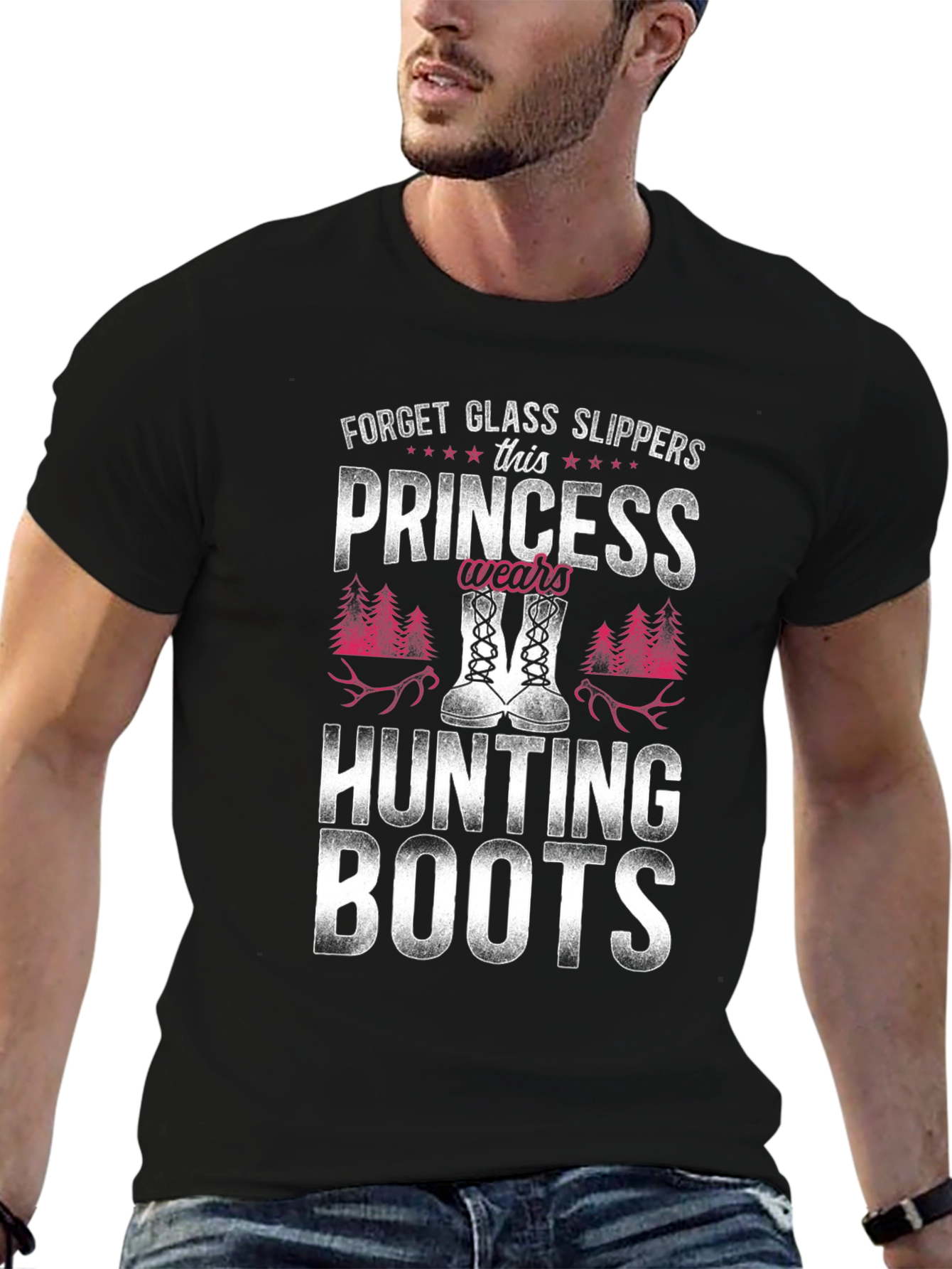 Princess Wears Hunting Boots Graphic T-Shirt