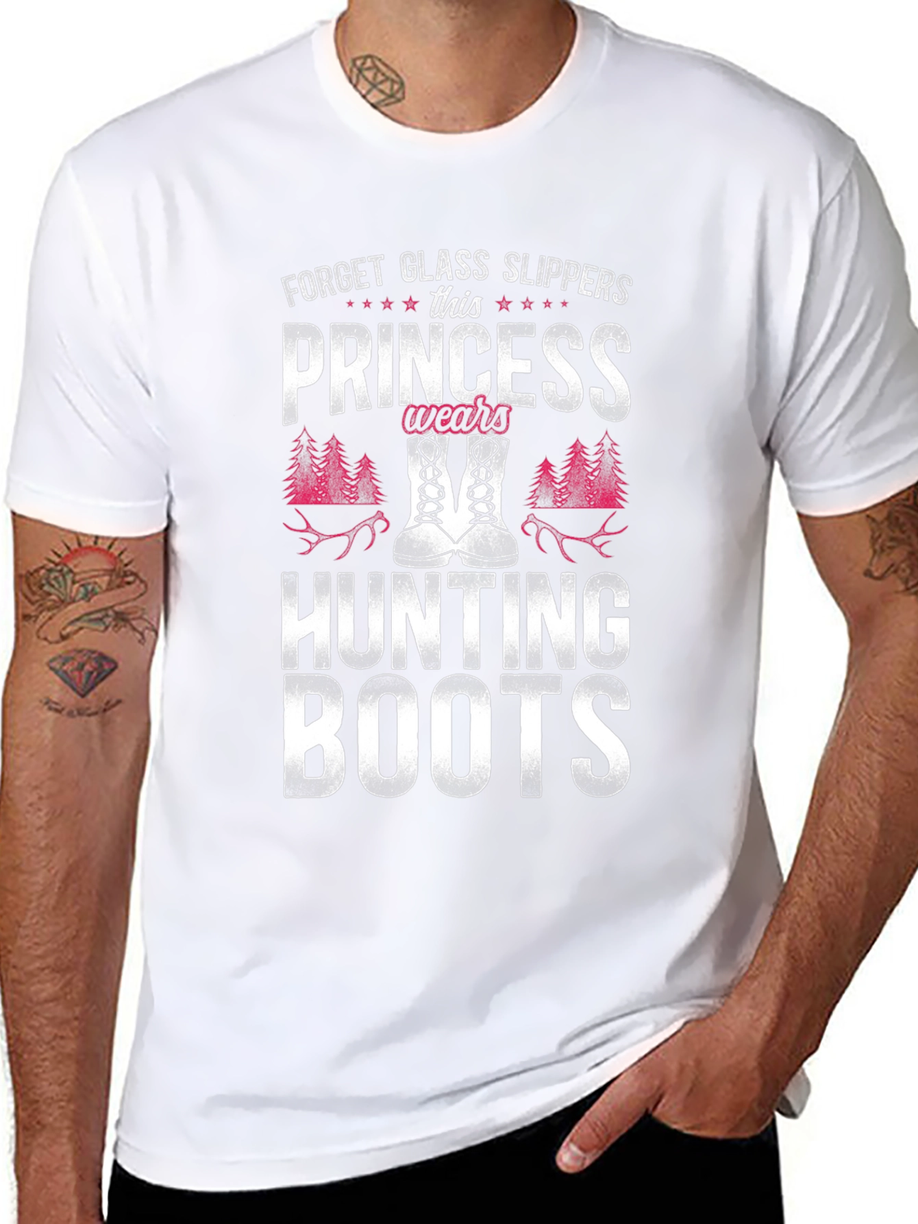 Princess Wears Hunting Boots Graphic T-Shirt