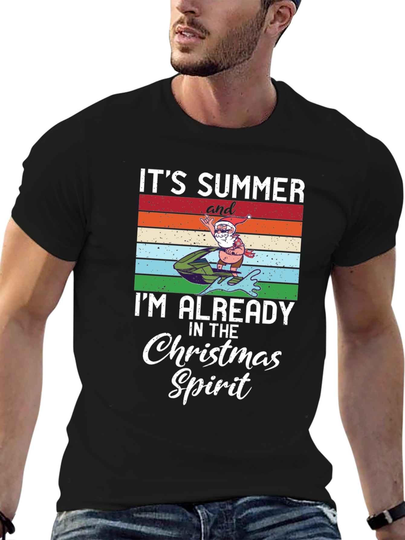 Summer Christmas Spirit Graphic Tee