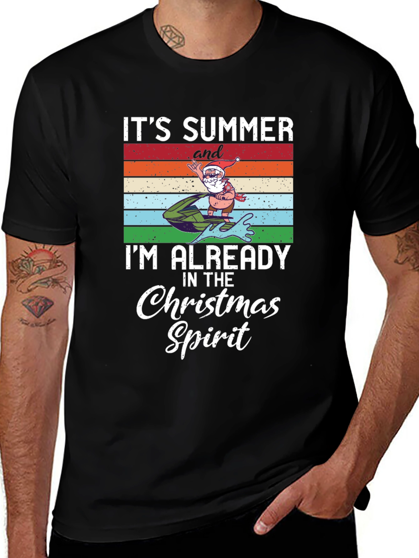 Summer Christmas Spirit Graphic Tee