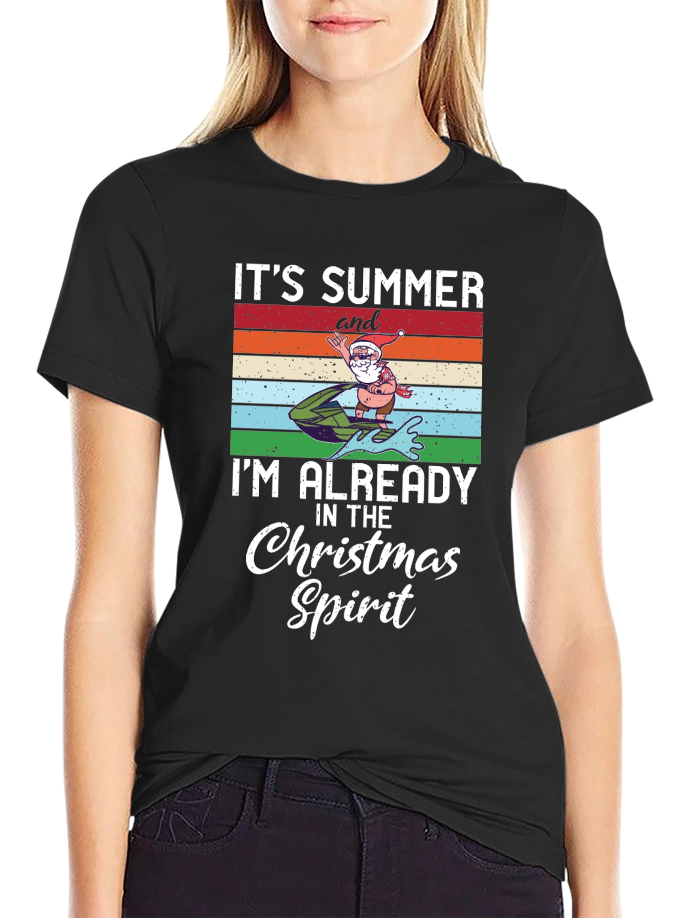 Summer Christmas Spirit Graphic Tee
