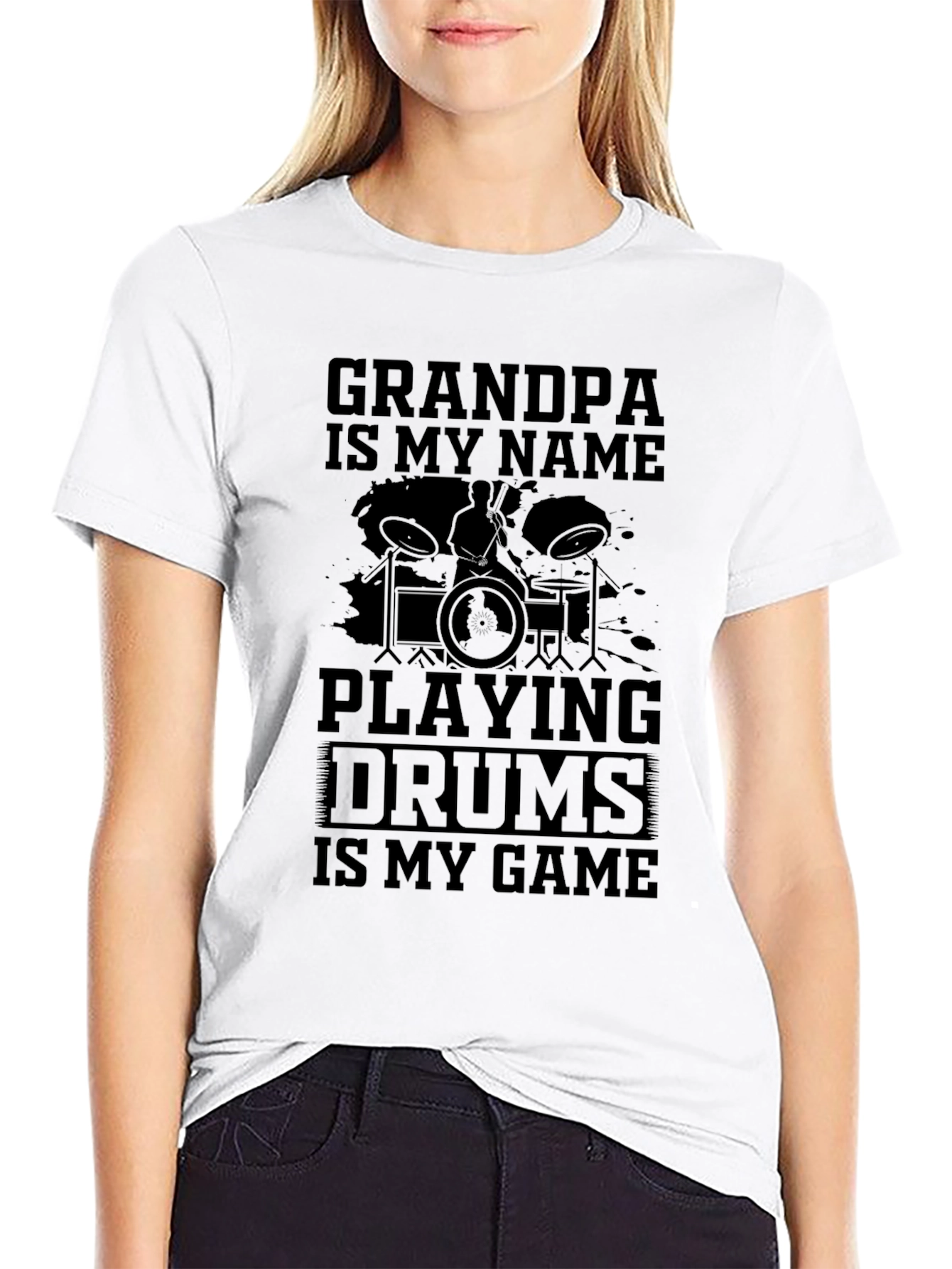 Grandpa Drummer T-Shirt - Music Lover Gift