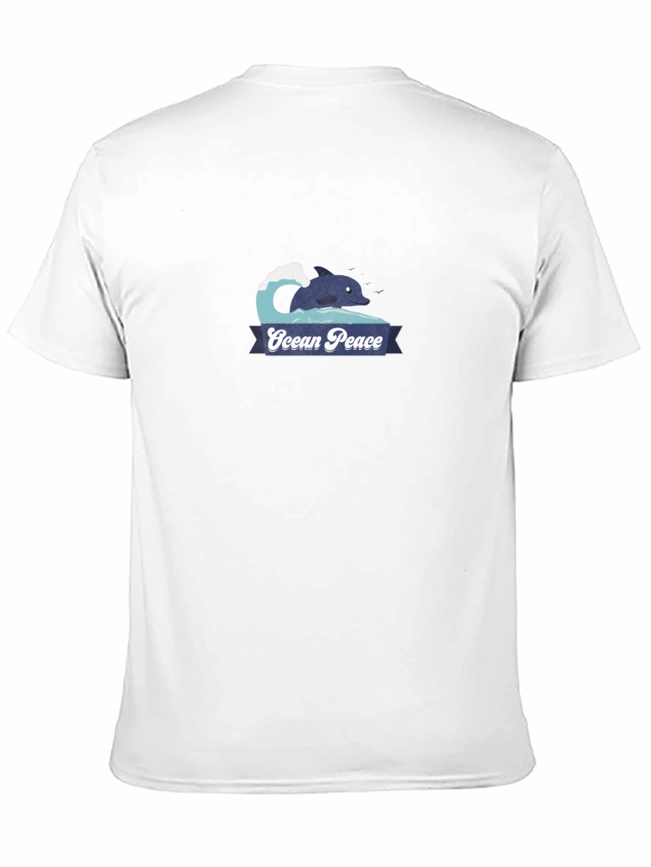 Ocean Peace Dolphin Graphic Tee - Black