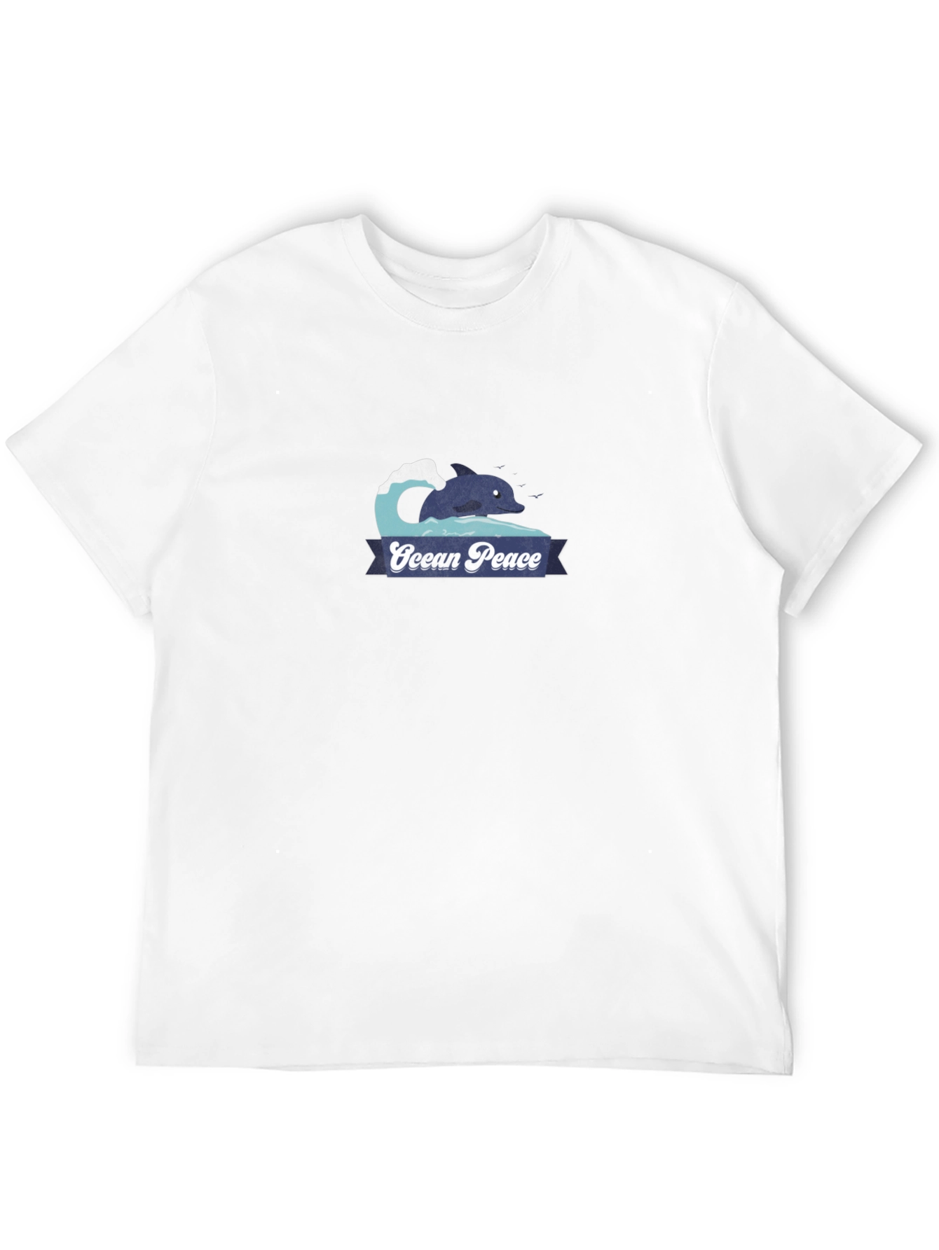 Ocean Peace Dolphin Graphic Tee - Black