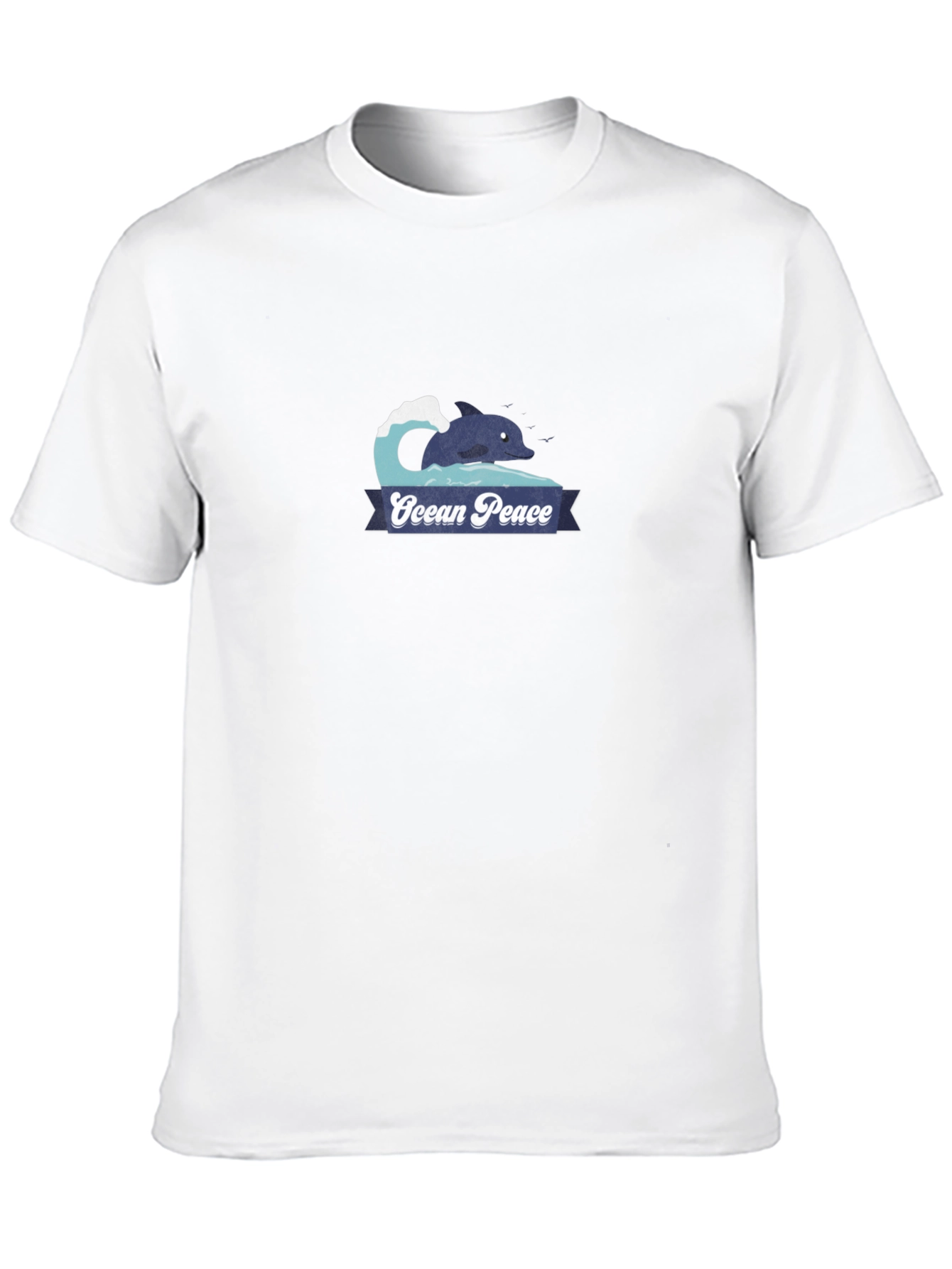 Ocean Peace Dolphin Graphic Tee - Black