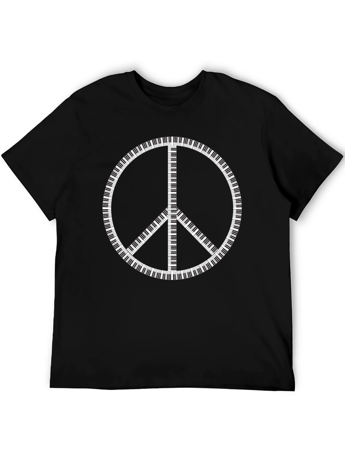 Piano Peace Sign T-Shirt - Music Lover Tee
