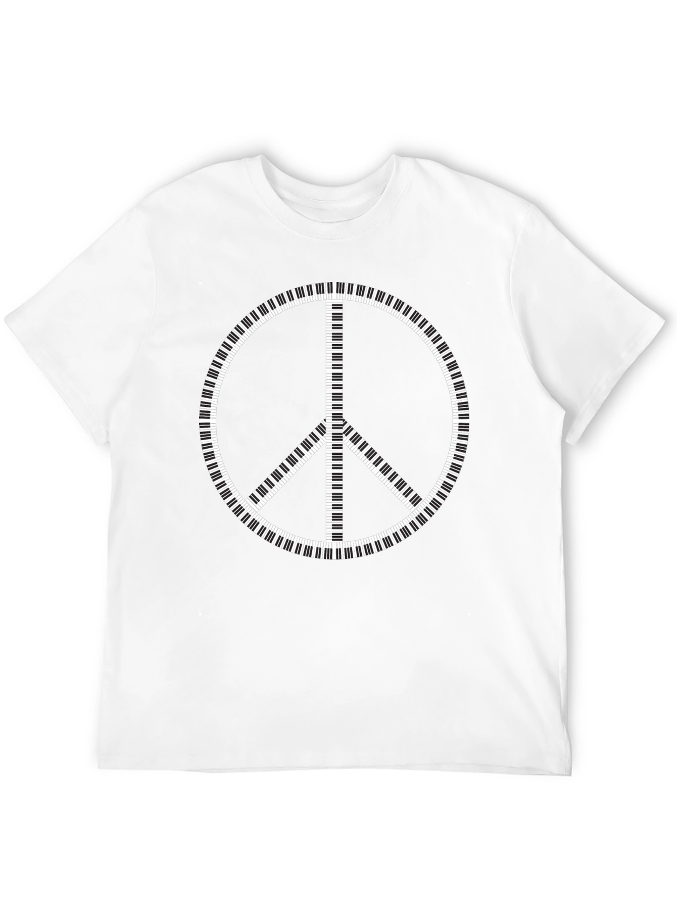 Piano Peace Sign T-Shirt - Music Lover Tee