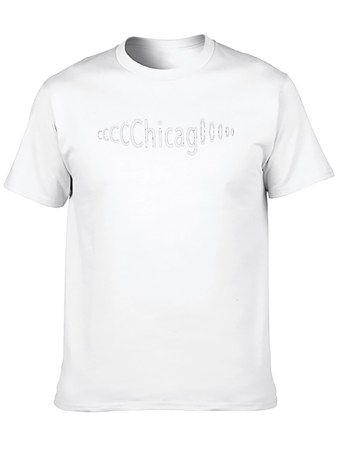 Chicago Text Graphic Print Black T-Shirt