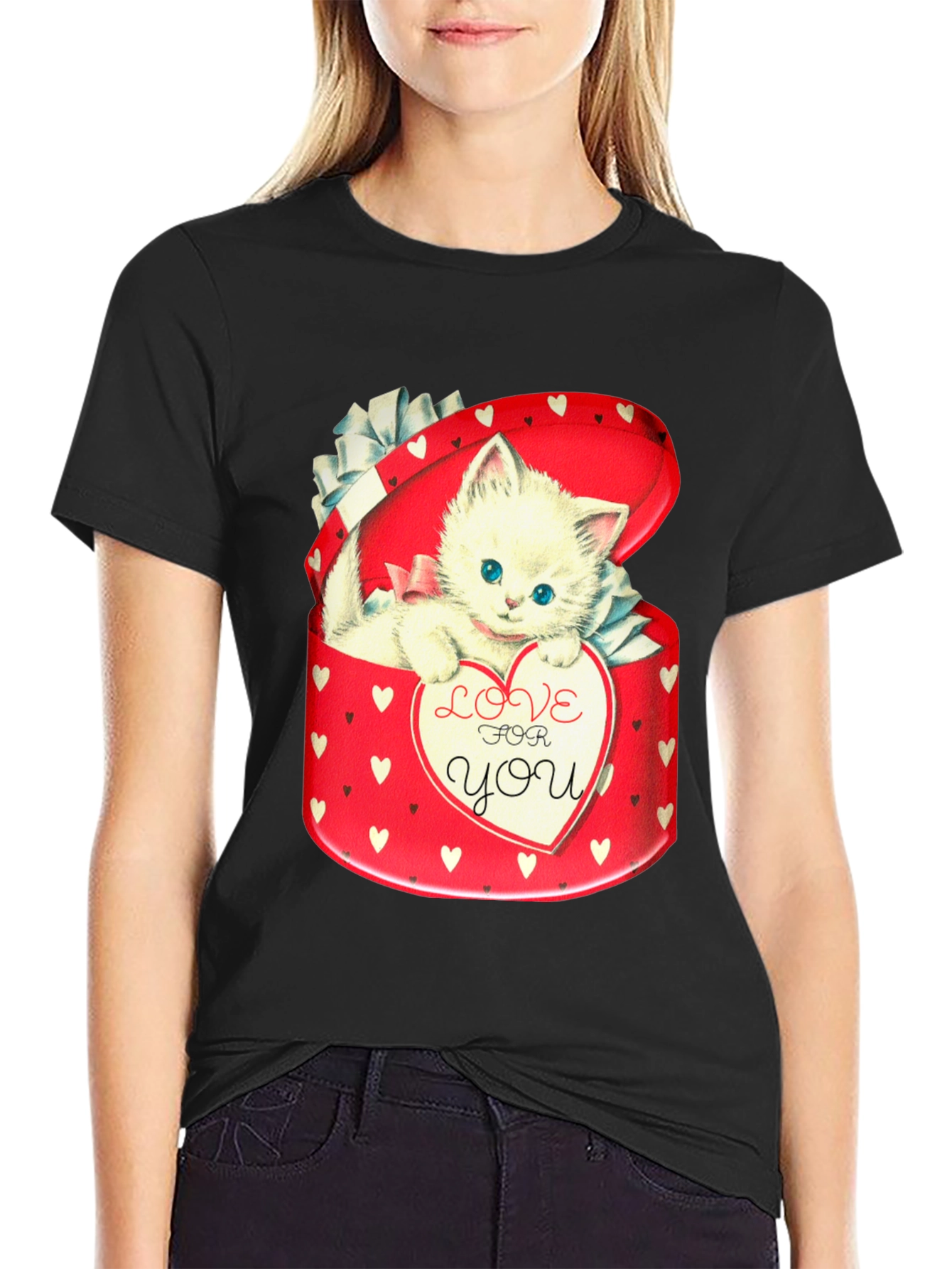 Kitten in Heart Box T-Shirt