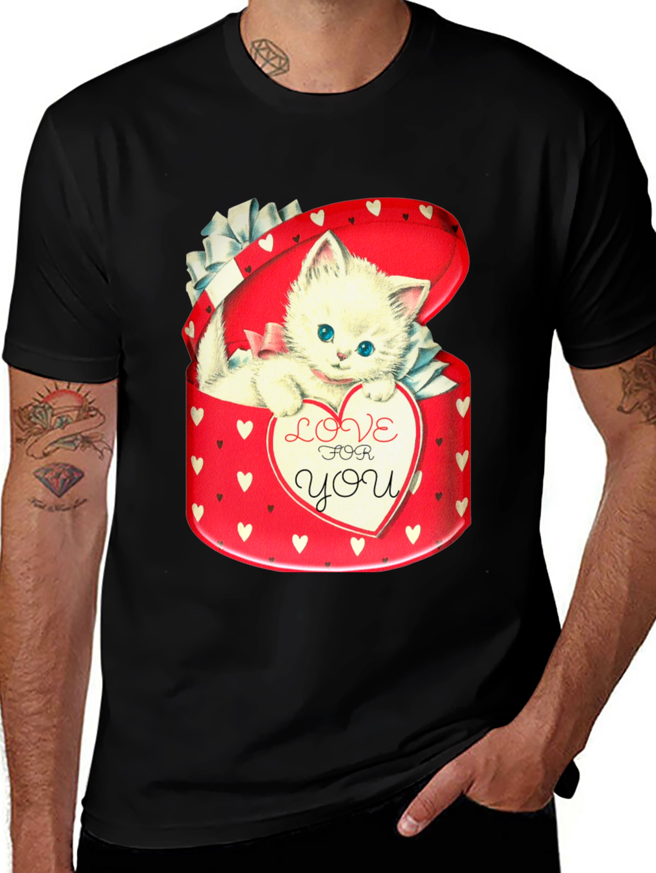 Kitten in Heart Box T-Shirt