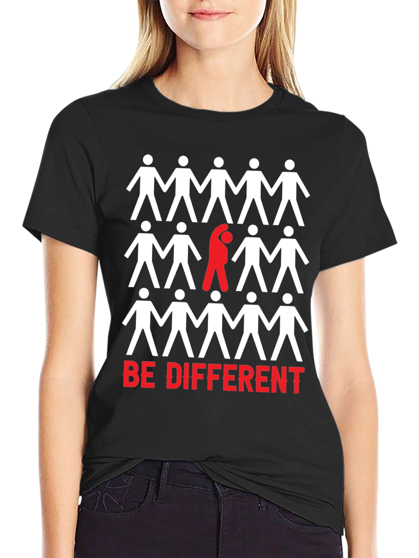 Be Different Graphic Print T-Shirt