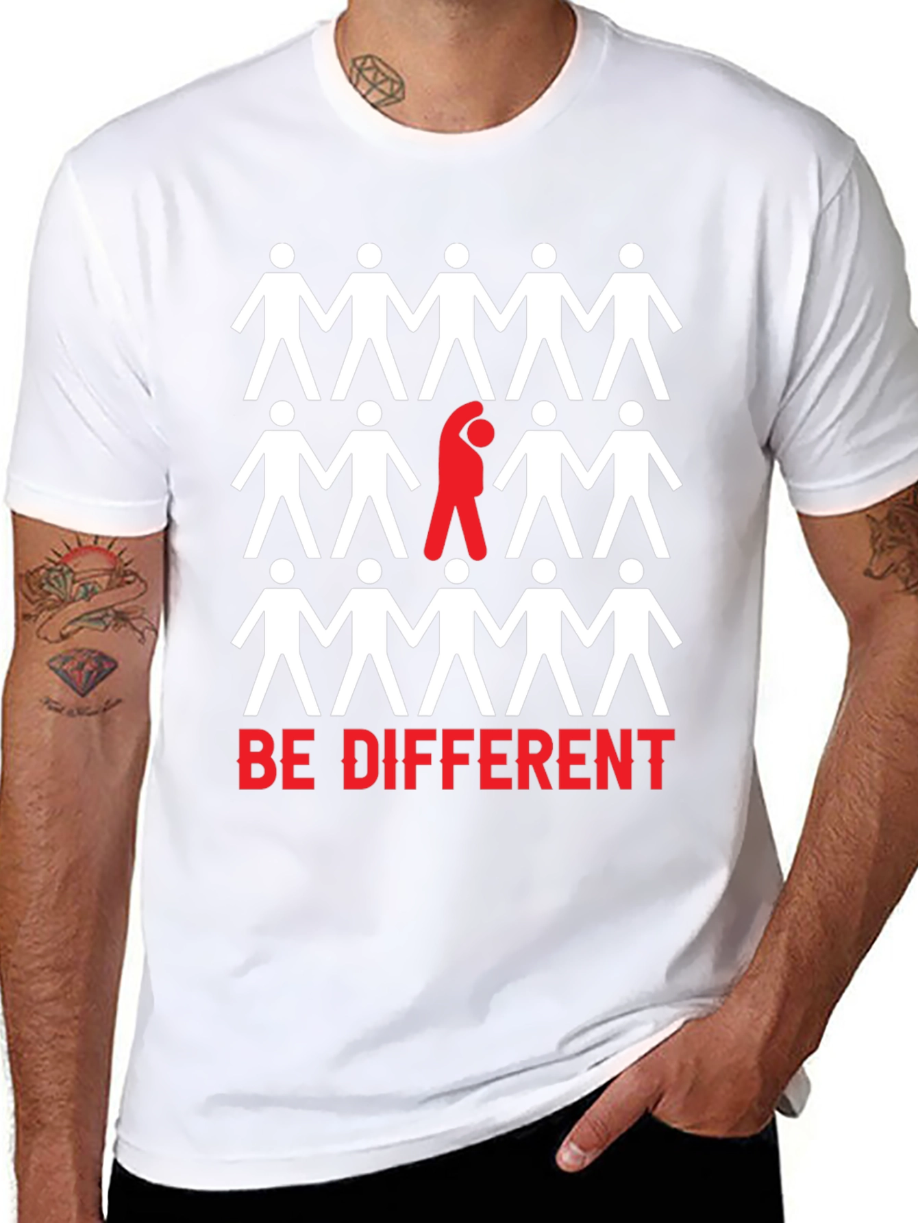Be Different Graphic Print T-Shirt