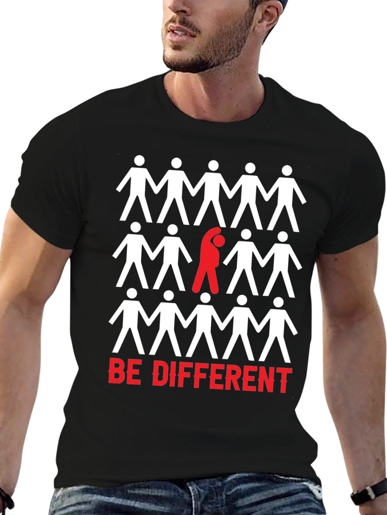 Be Different Graphic Print T-Shirt