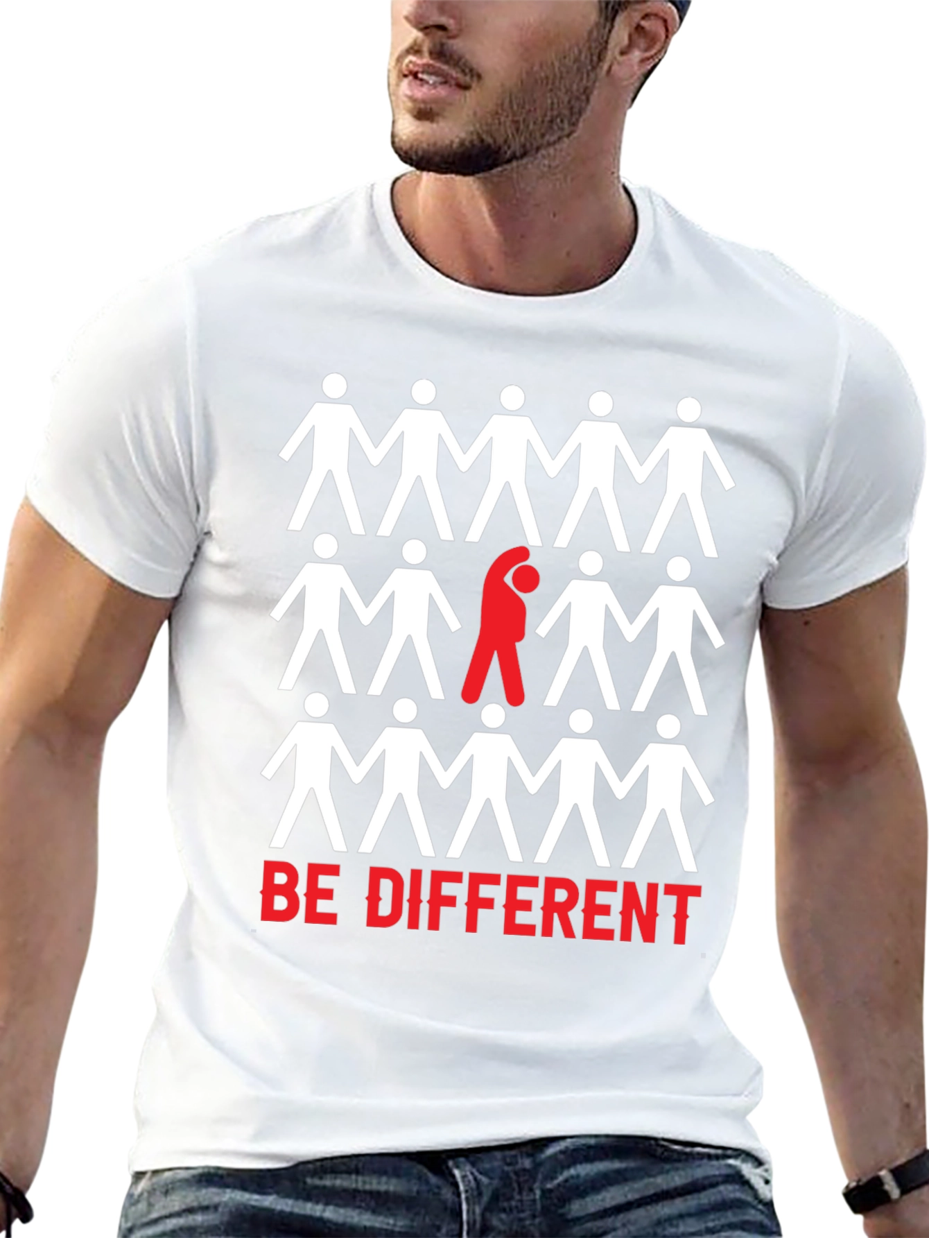 Be Different Graphic Print T-Shirt