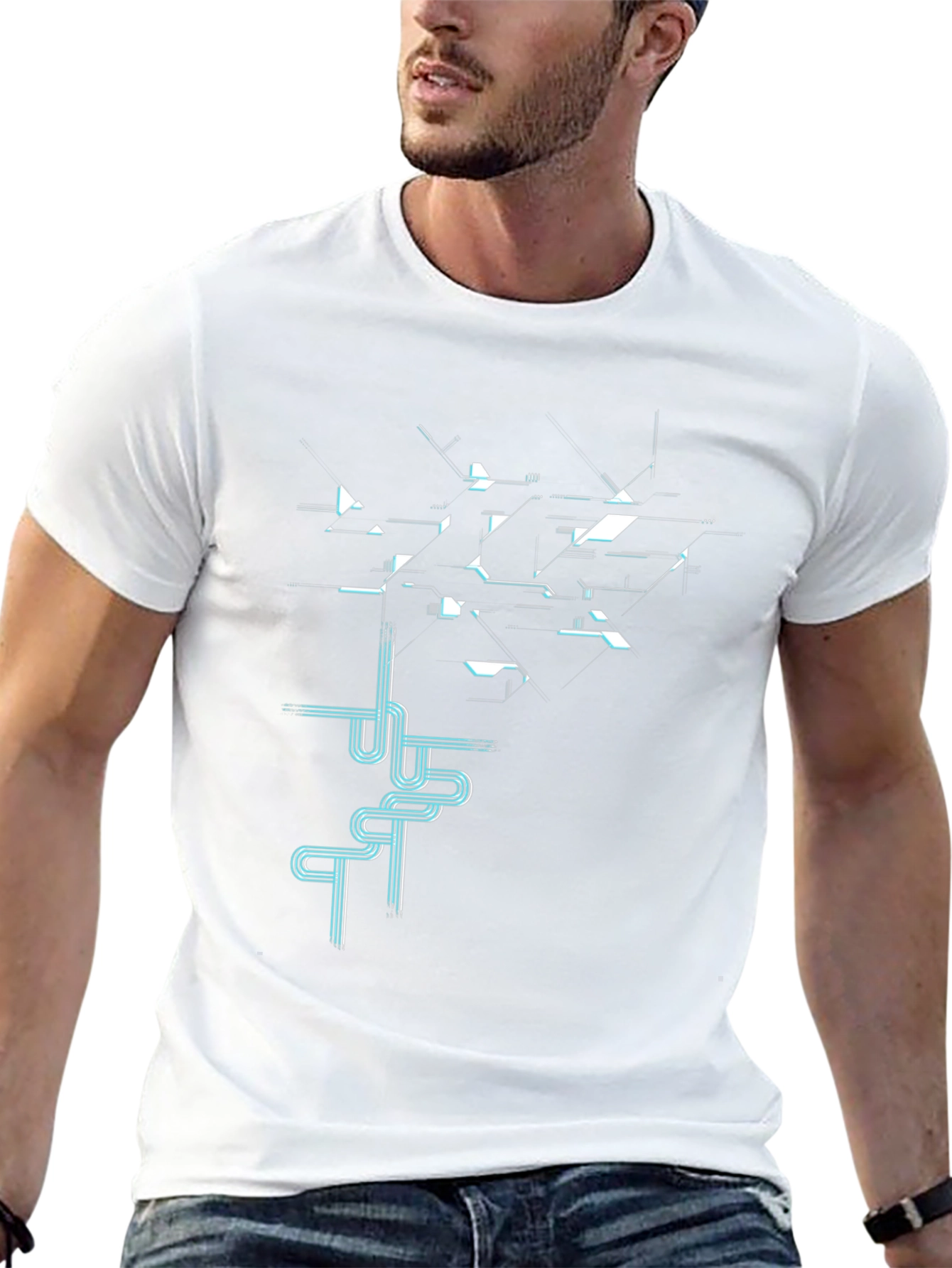 Cyberpunk Circuitry Tee - Techwear Style