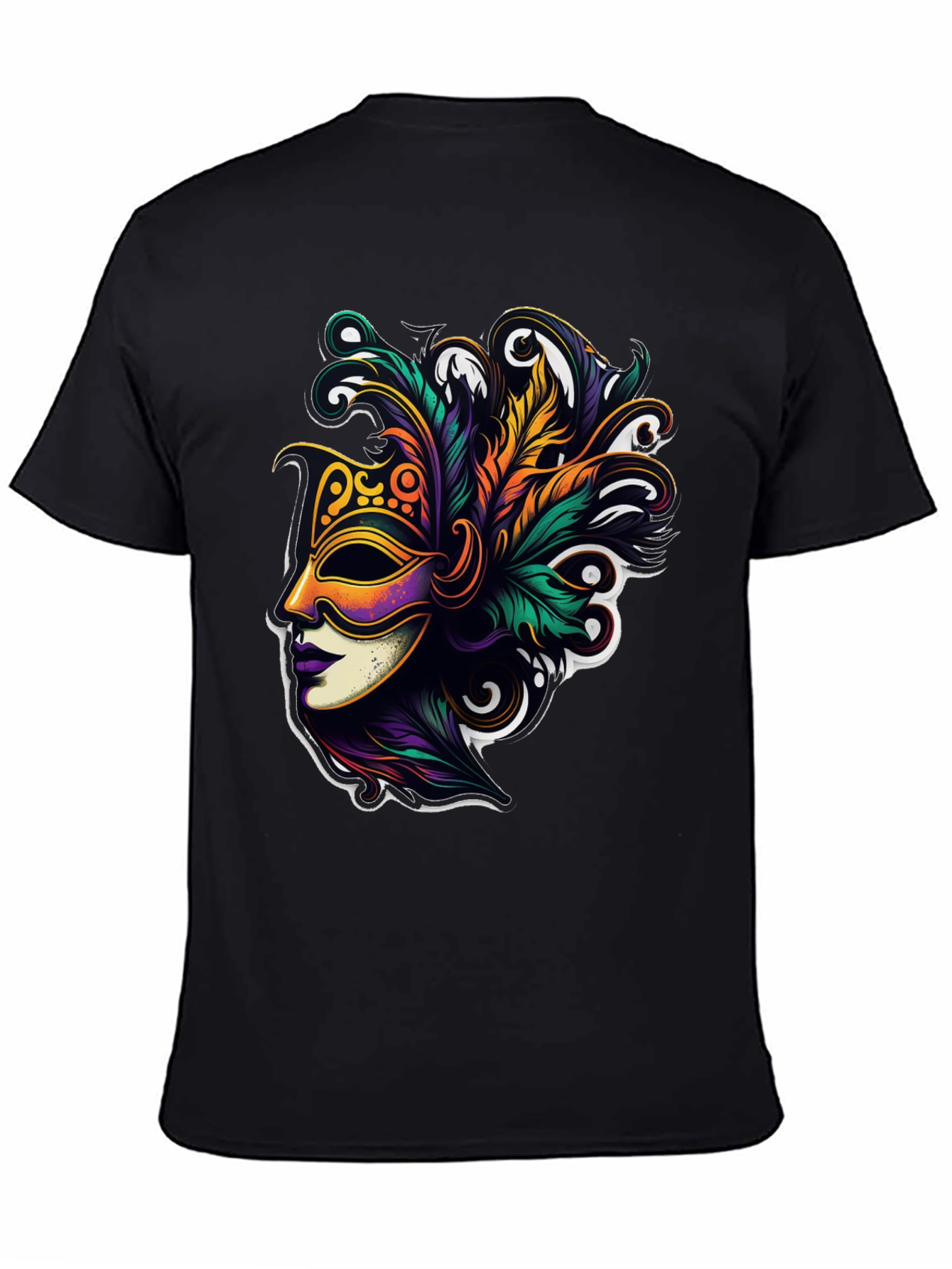 Mardi Gras Mask T-Shirt - Unisex Fashion Tee