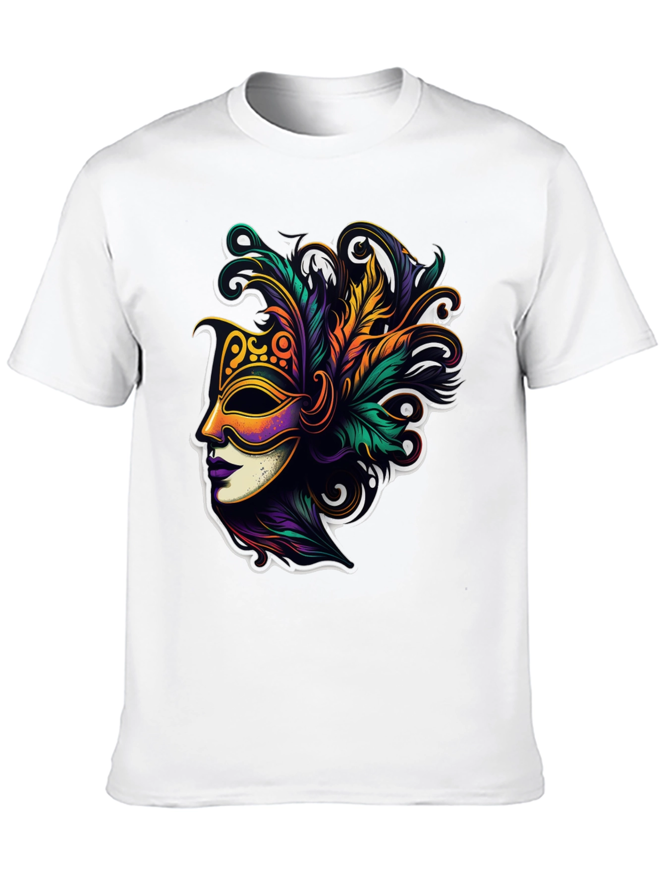 Mardi Gras Mask T-Shirt - Unisex Fashion Tee