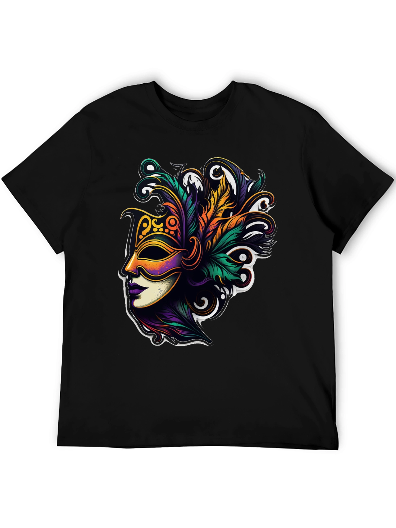 Mardi Gras Mask T-Shirt - Unisex Fashion Tee