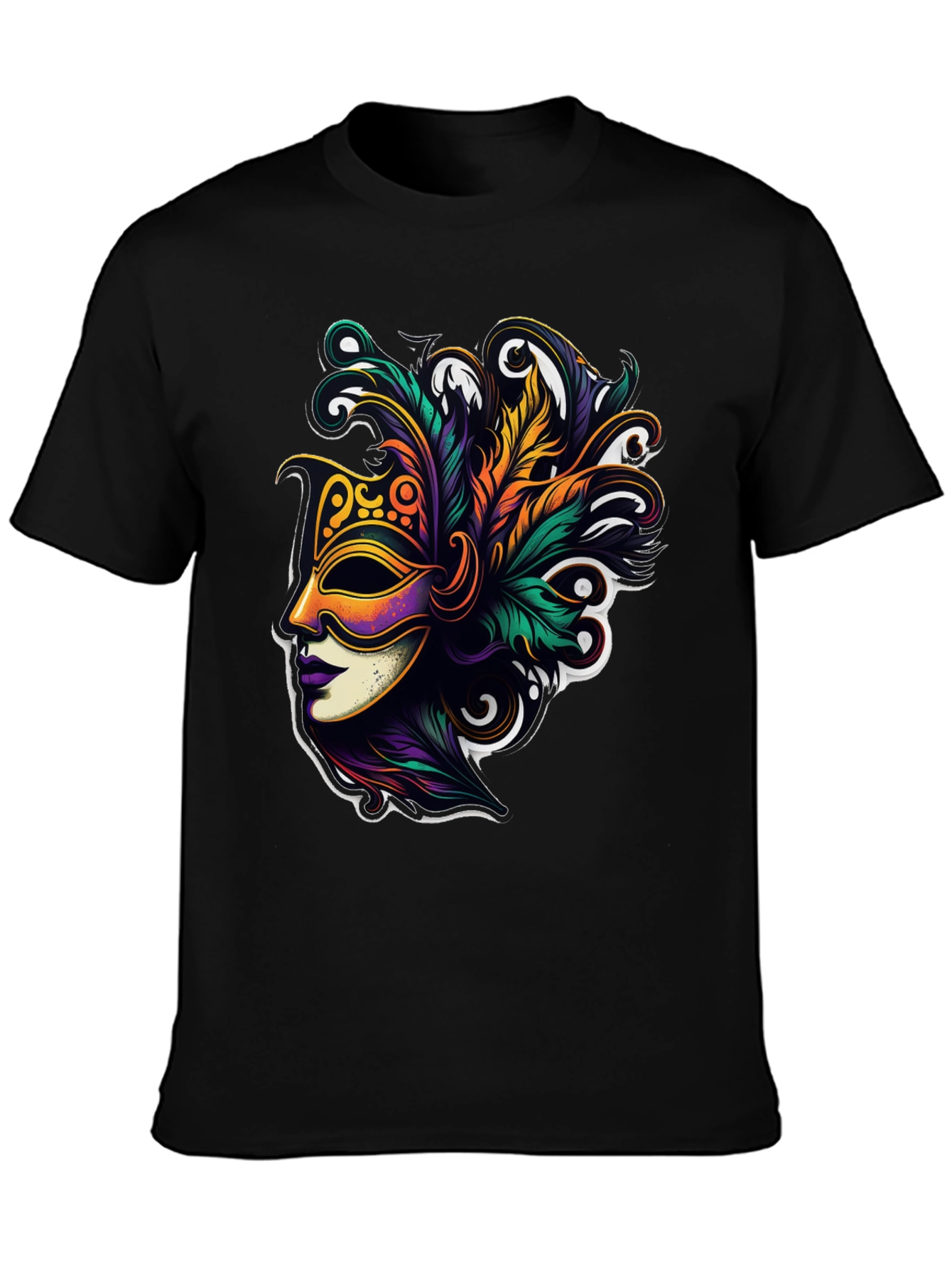 Mardi Gras Mask T-Shirt - Unisex Fashion Tee