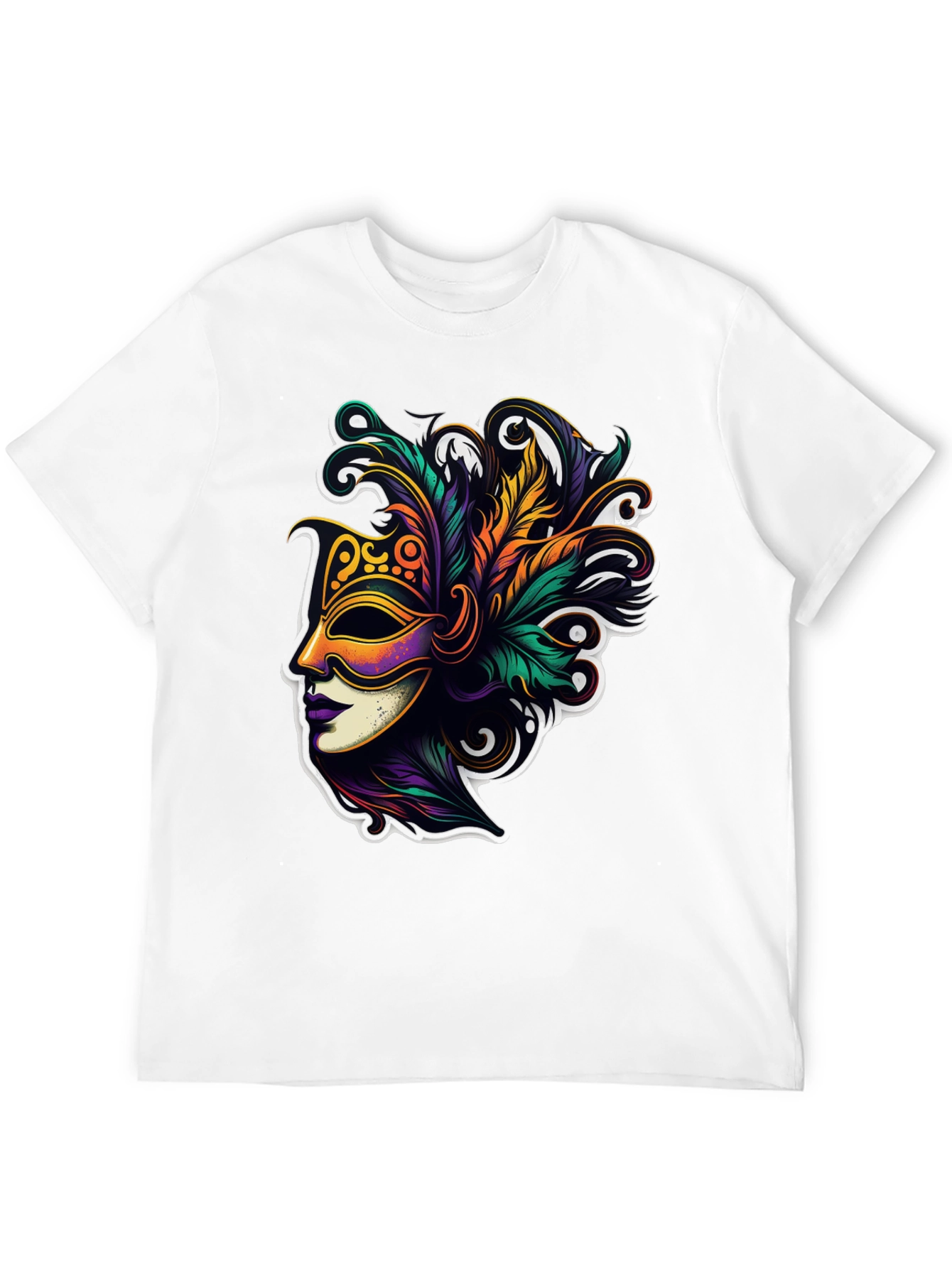 Mardi Gras Mask T-Shirt - Unisex Fashion Tee