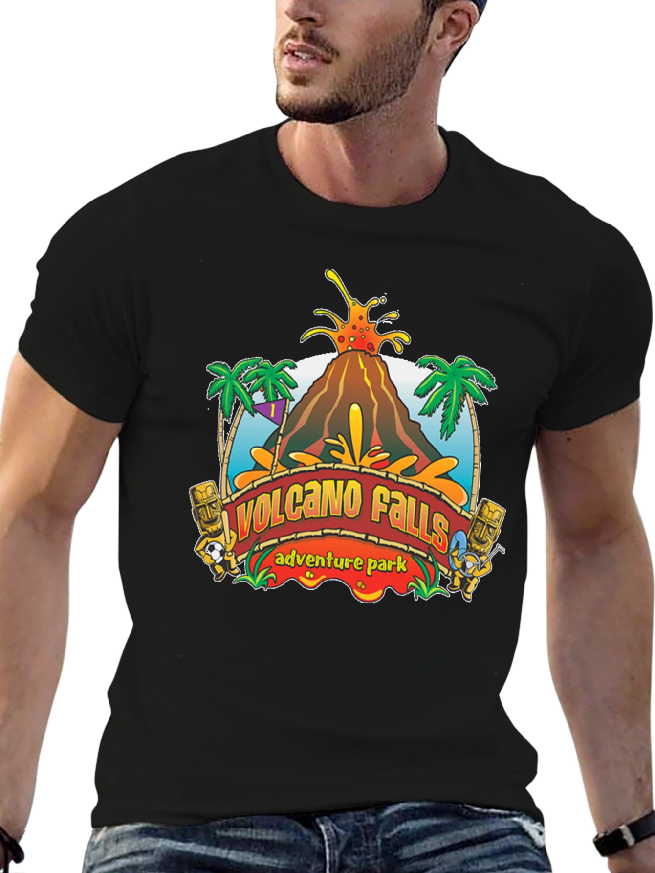 Volcano Falls Adventure Park Black T-Shirt
