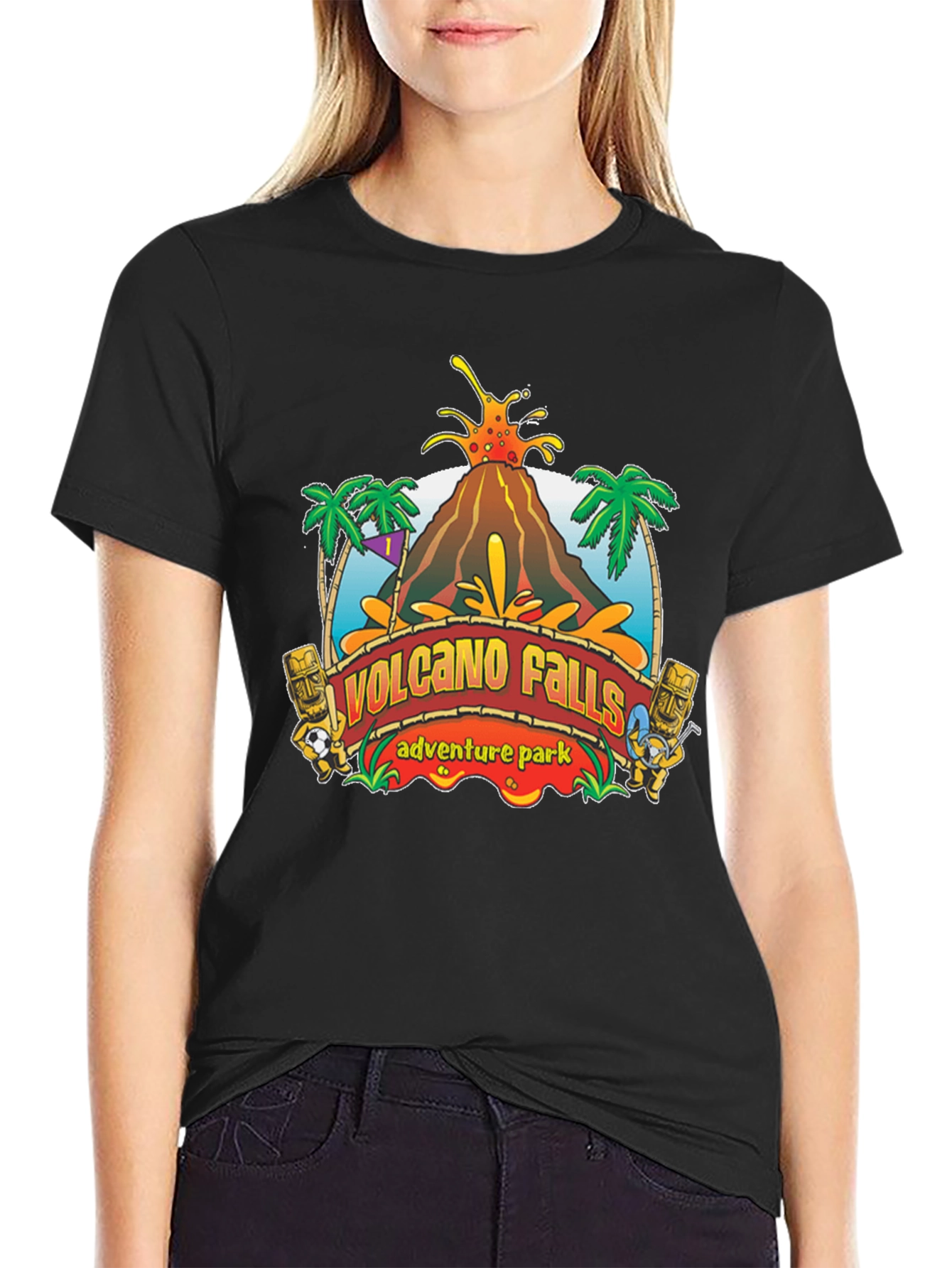 Volcano Falls Adventure Park Black T-Shirt