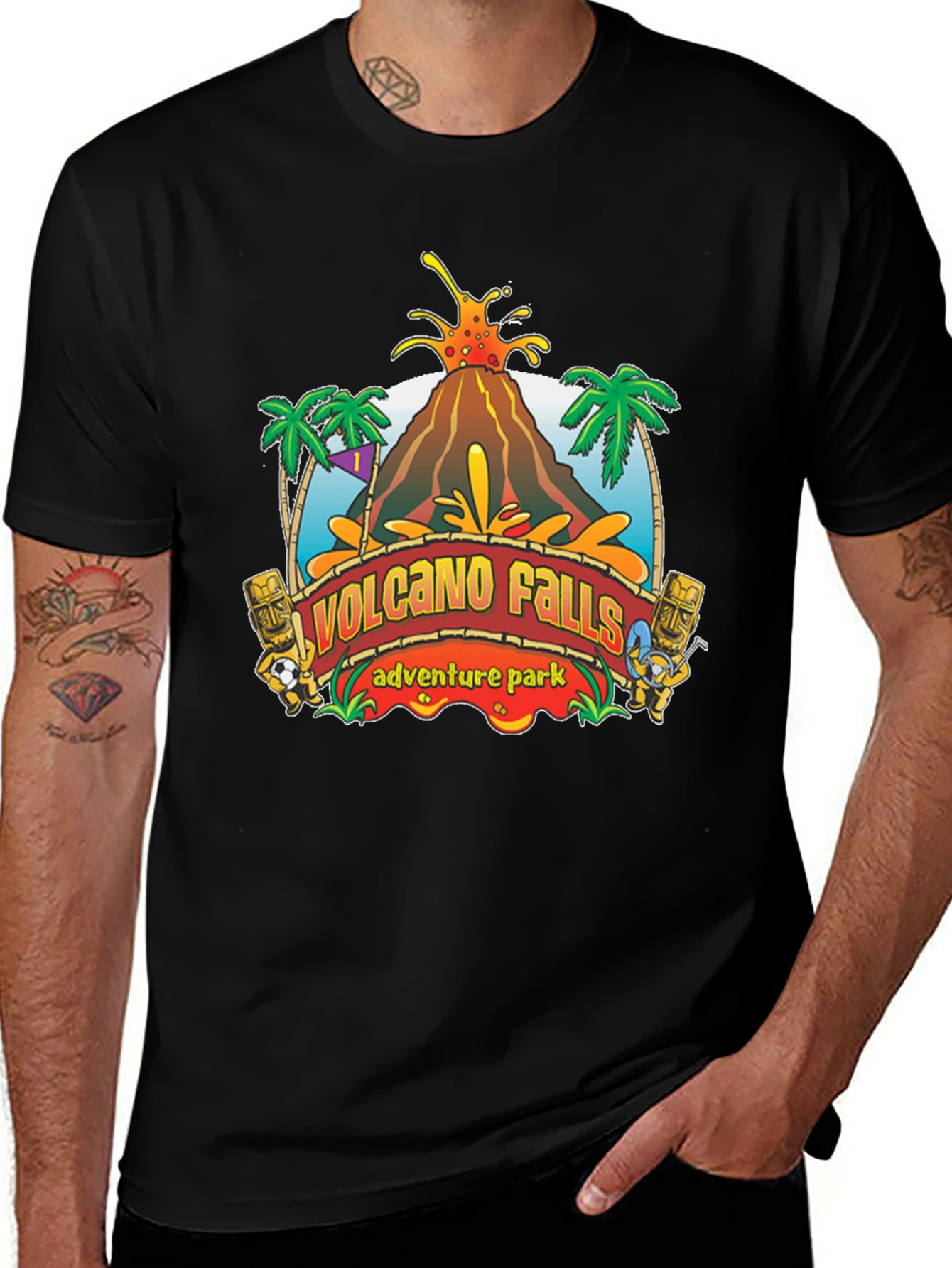 Volcano Falls Adventure Park Black T-Shirt