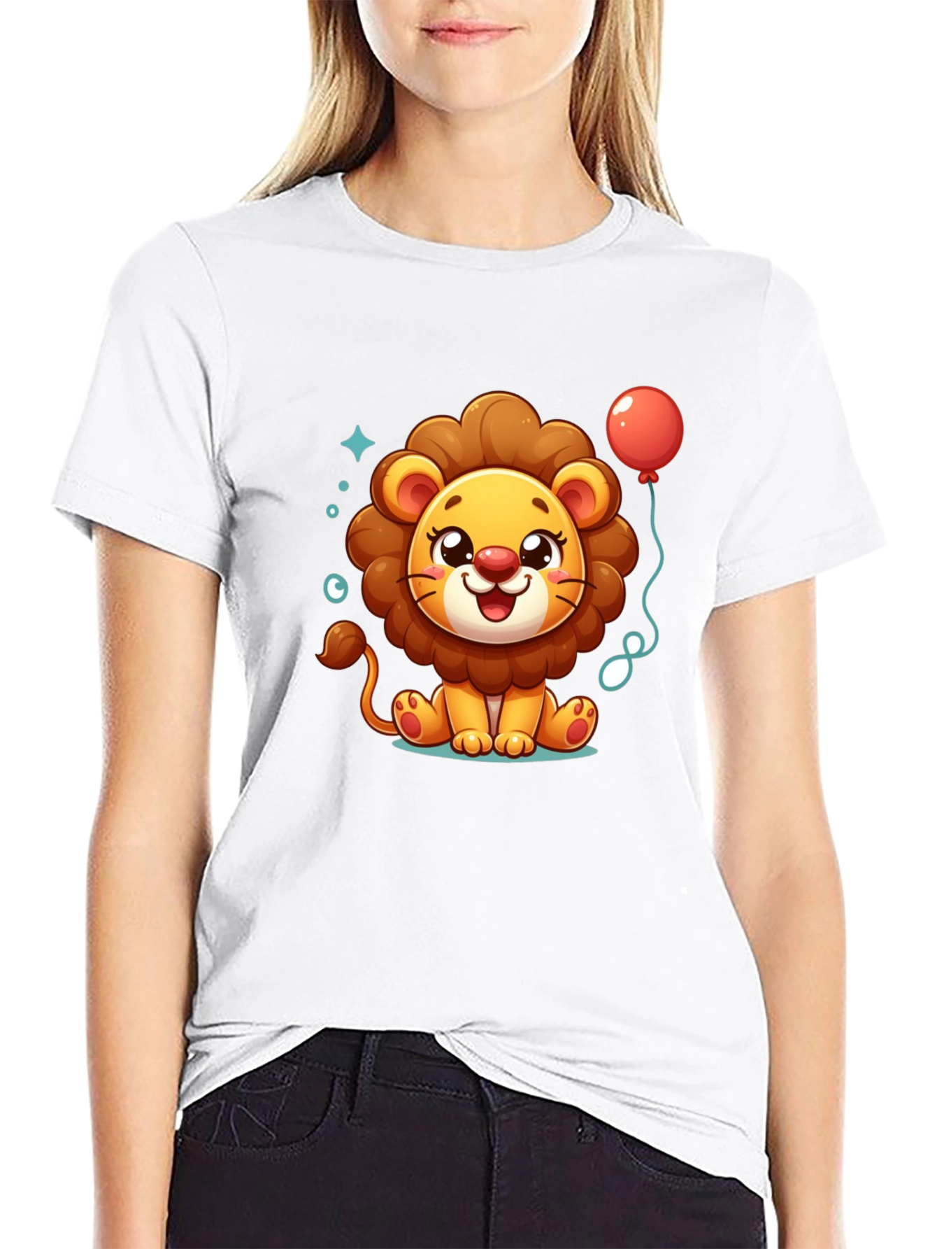 Cute Cartoon Lion Graphic Tee
