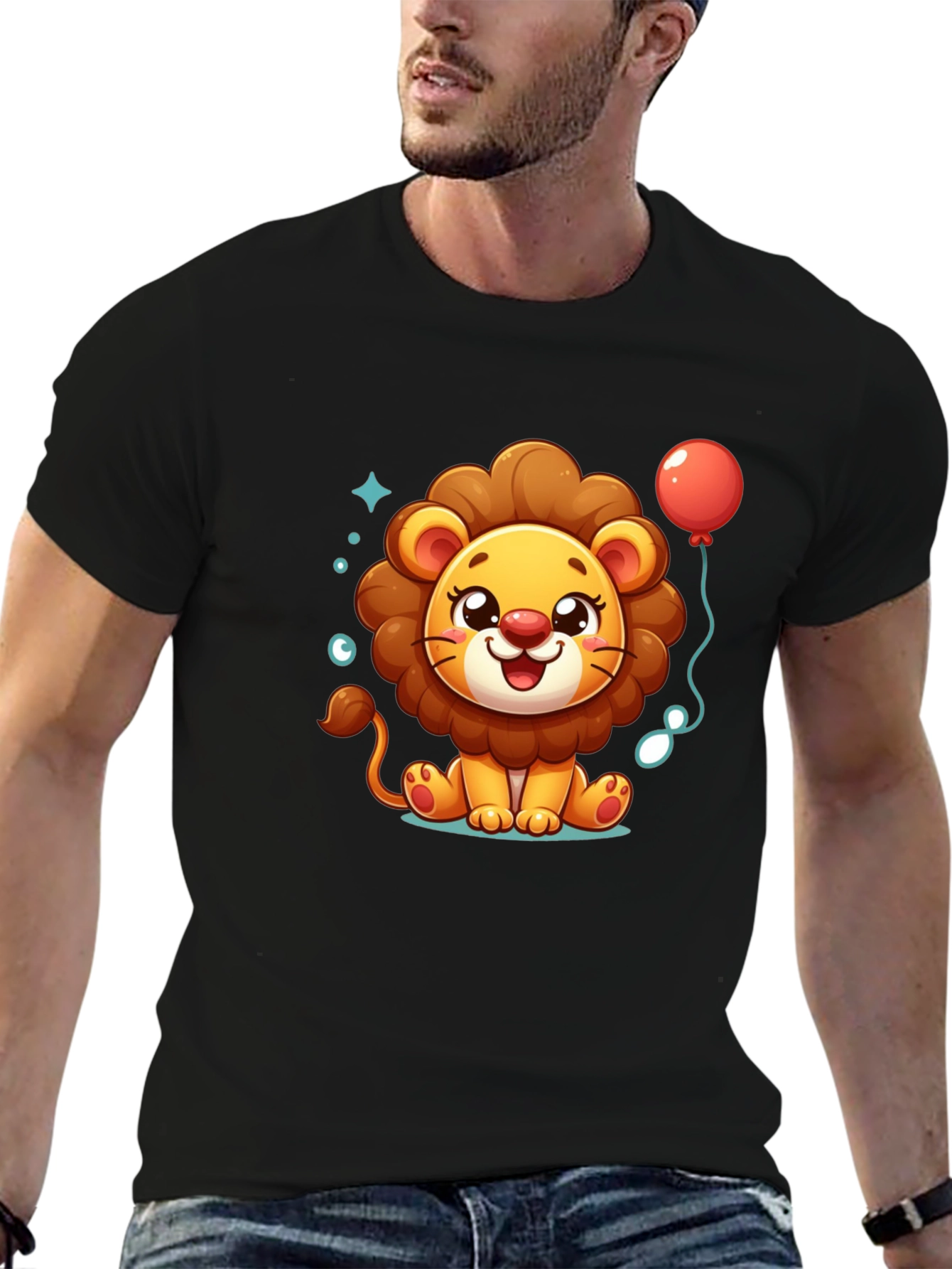 Cute Cartoon Lion Graphic Tee