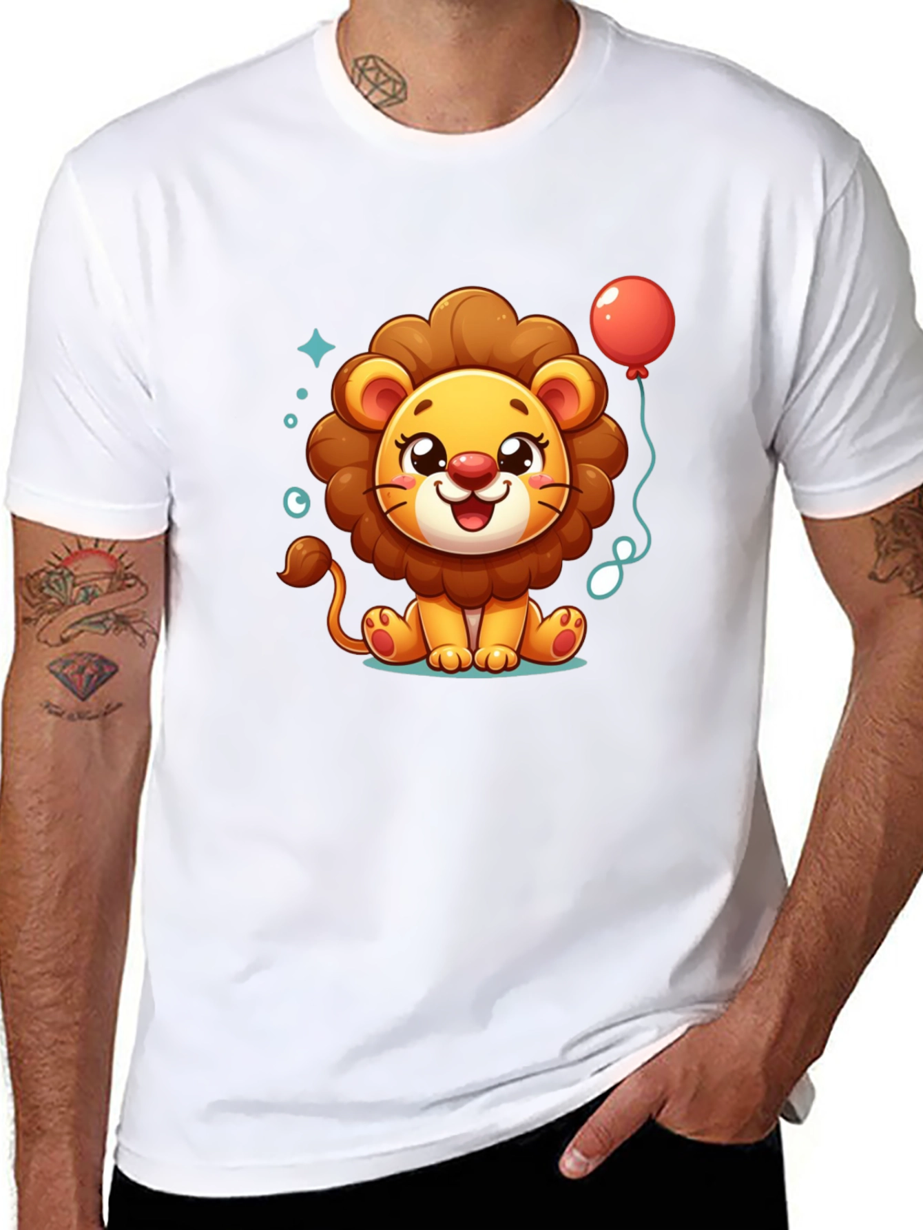 Cute Cartoon Lion Graphic Tee