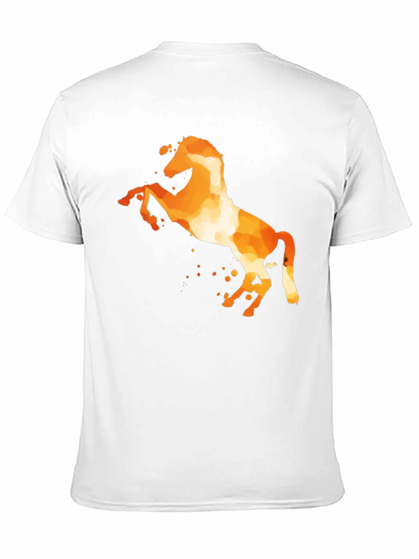 Fiery Horse Graphic Tee - Black Cotton Blend