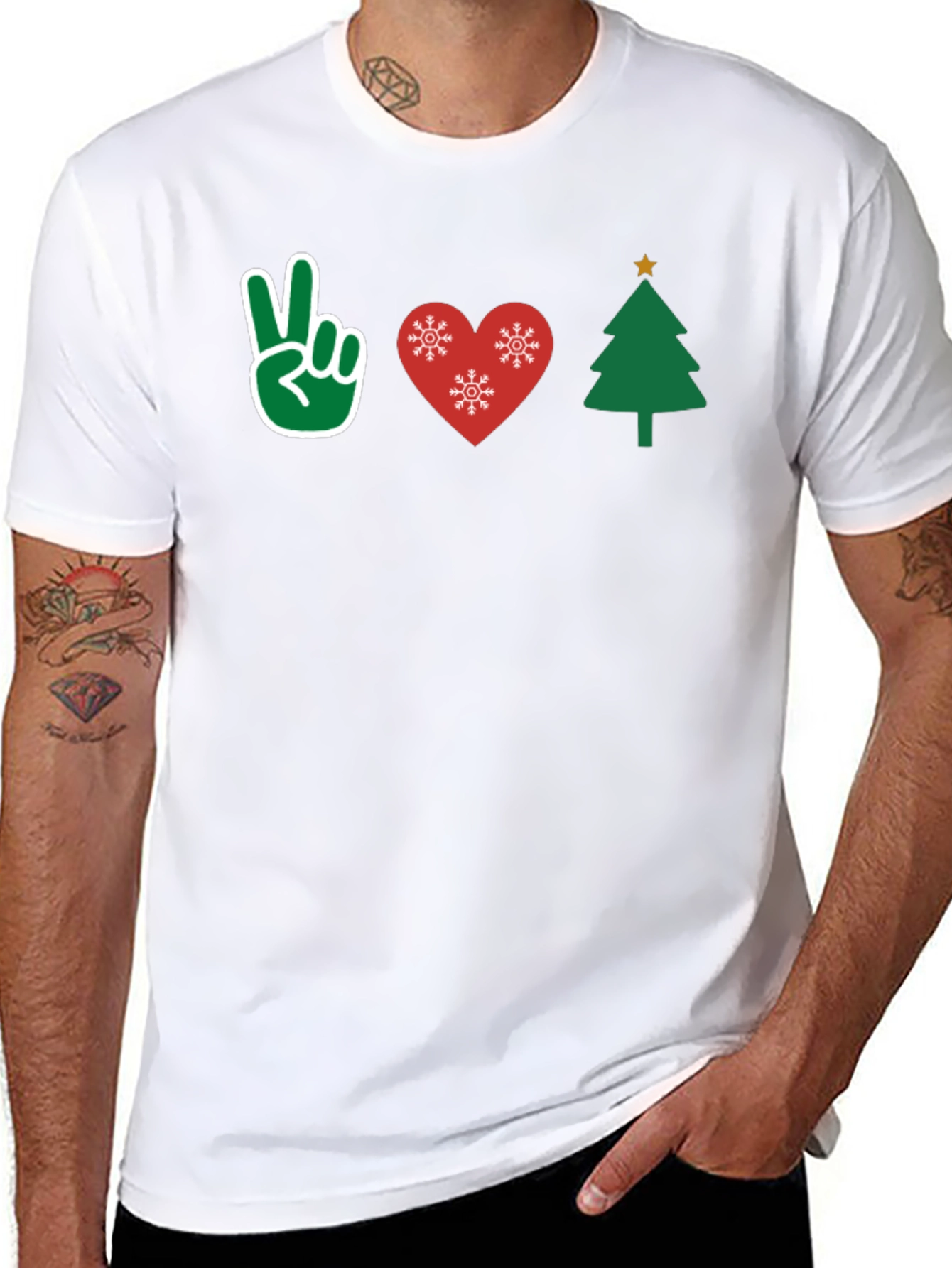 Peace Love Christmas T-Shirt Holiday Tee