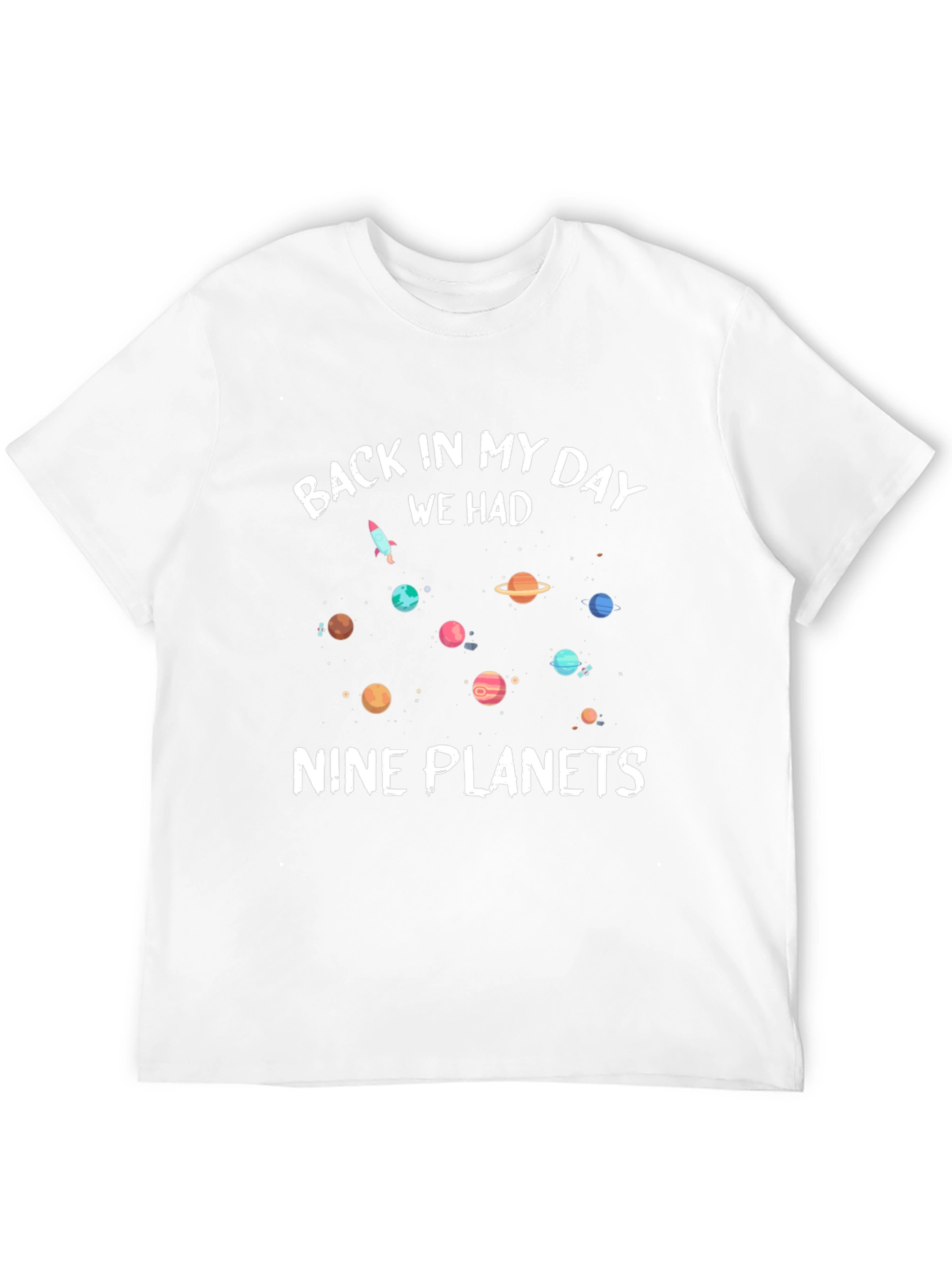 Nine Planets T-Shirt Retro Space Design