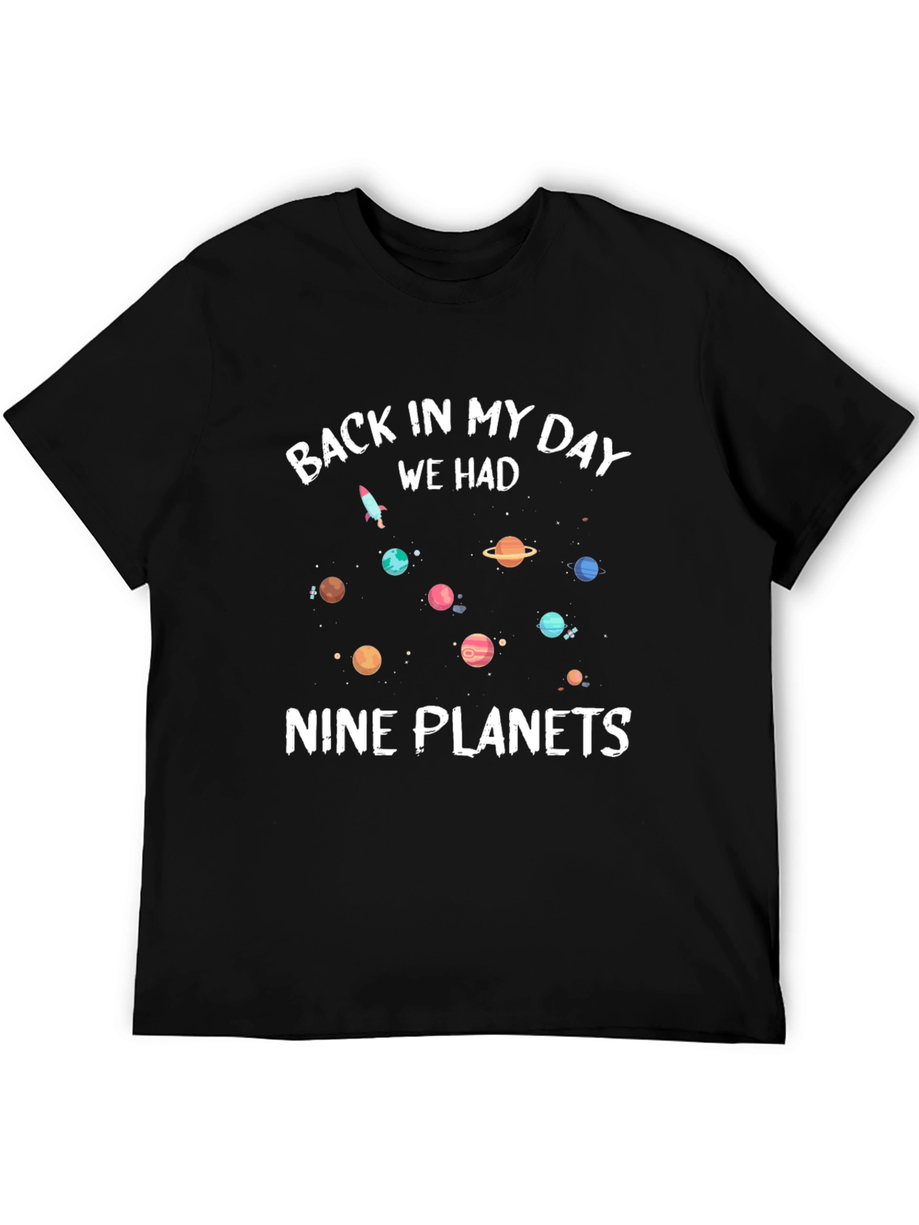 Nine Planets T-Shirt Retro Space Design
