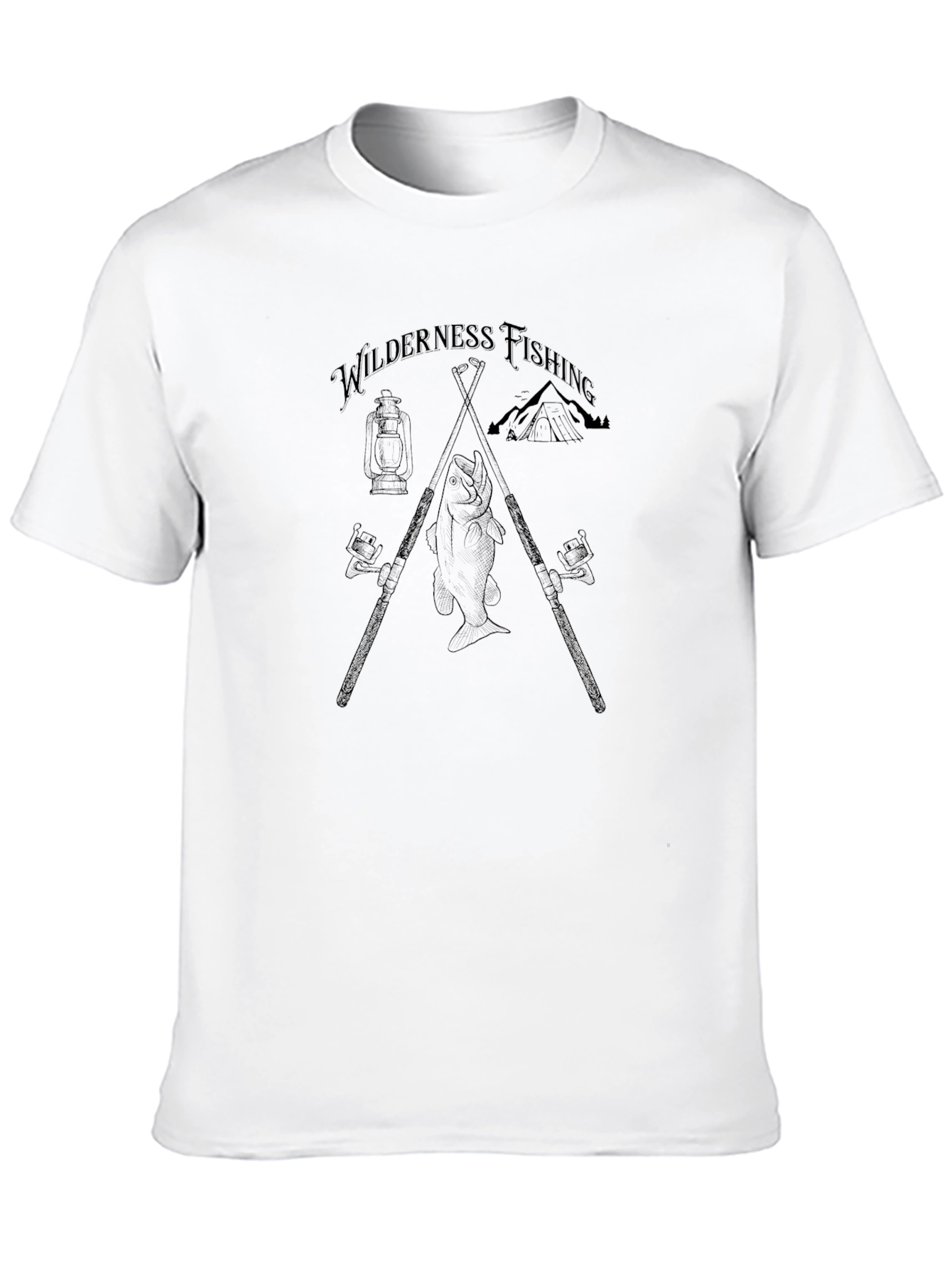 Wilderness Fishing Black T-Shirt