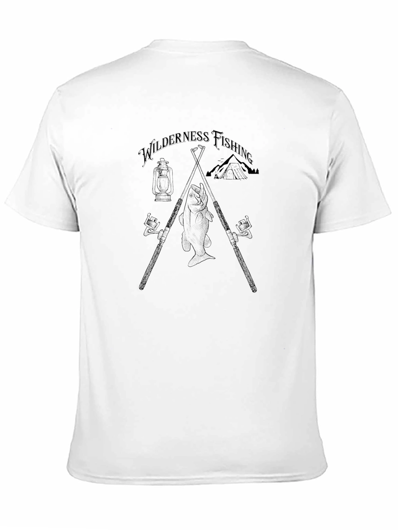 Wilderness Fishing Black T-Shirt