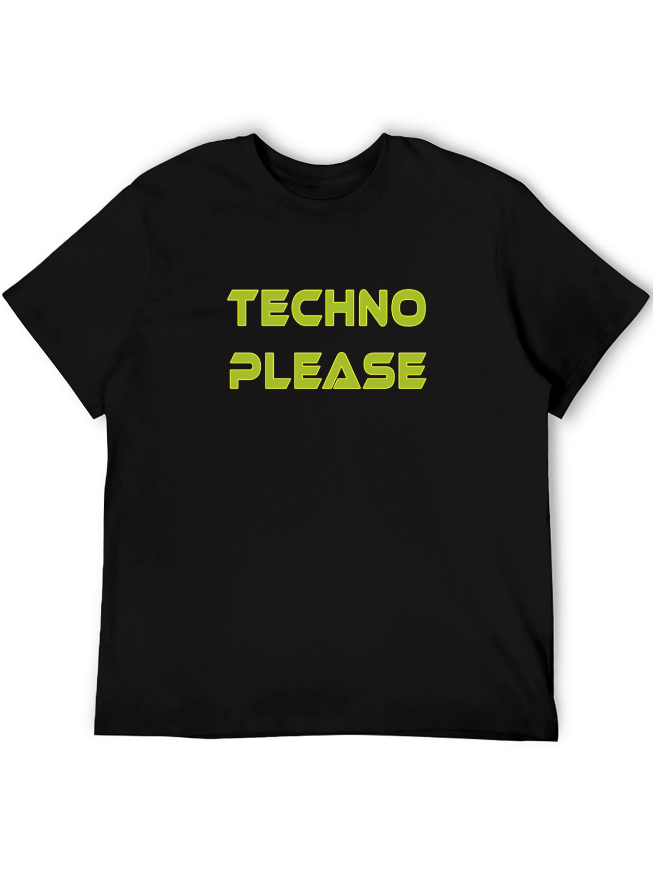 Techno Please Black Graphic Tee