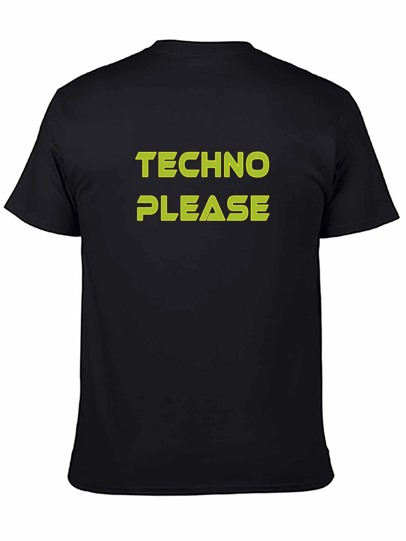 Techno Please Black Graphic Tee