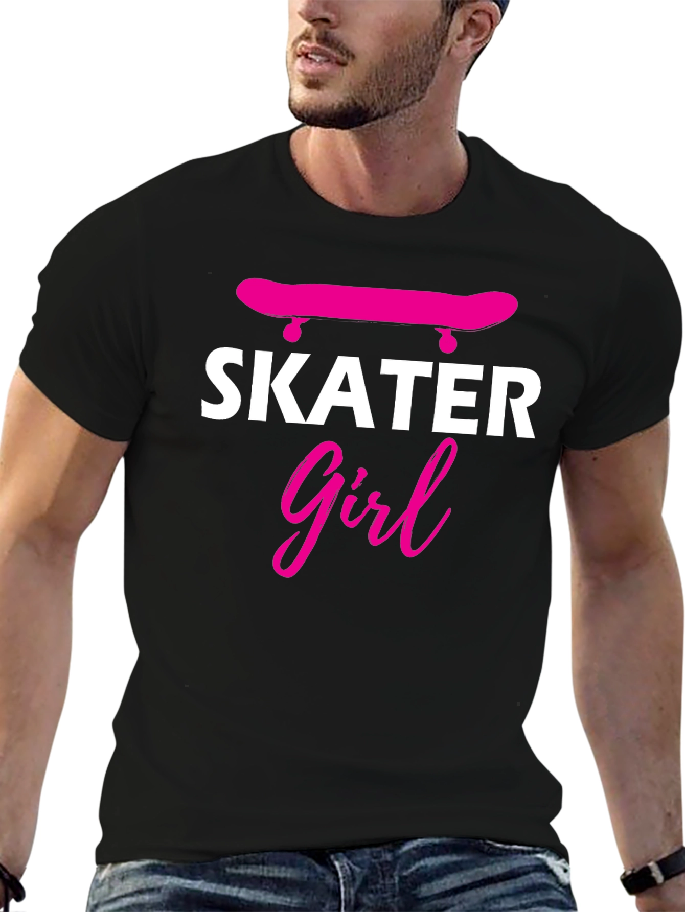 Skater Girl Graphic T-Shirt - Trendy Skateboarding Tee