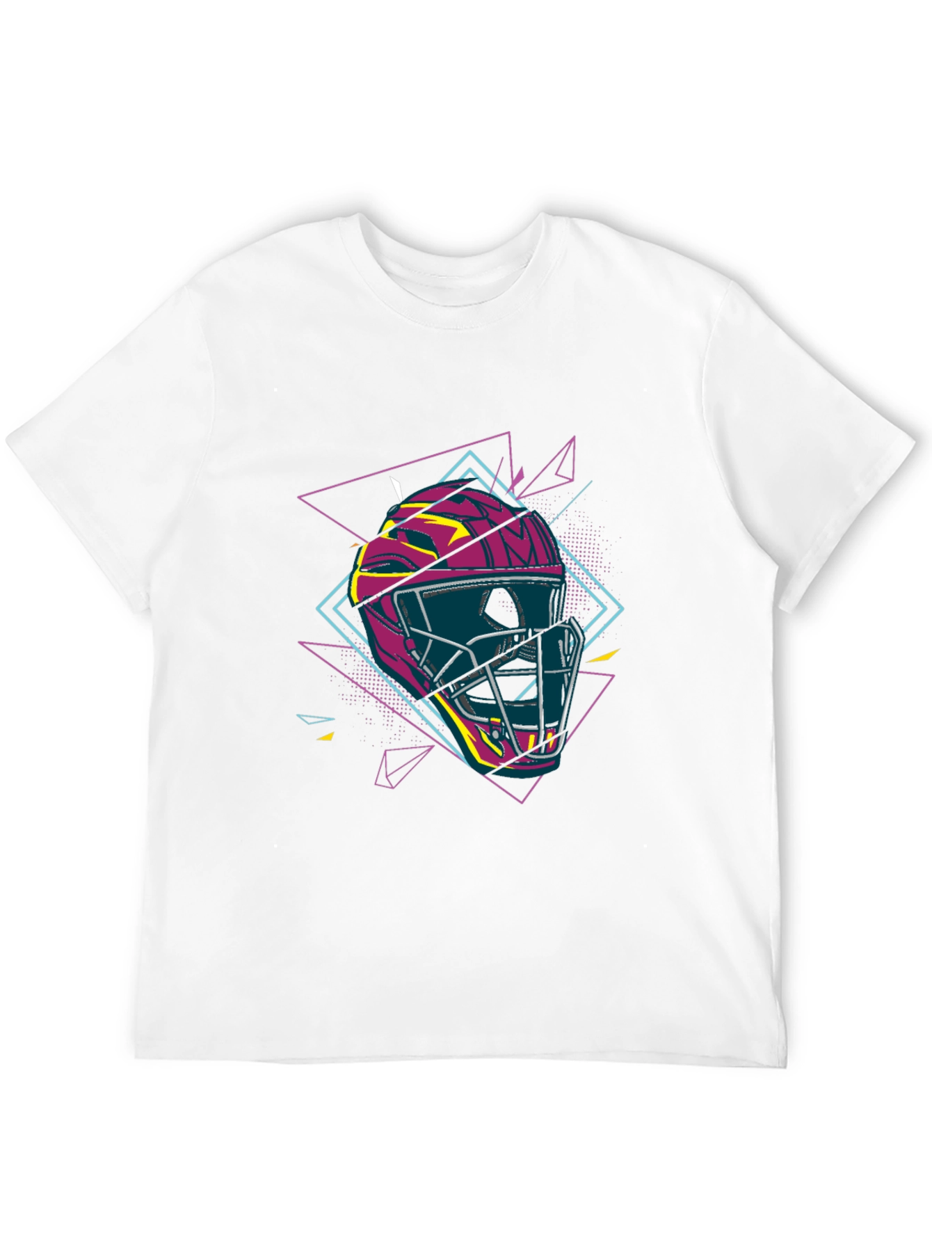Retro Hockey Mask Graphic Tee - Black