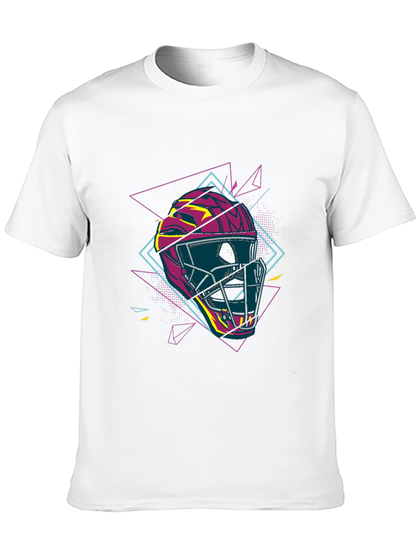 Retro Hockey Mask Graphic Tee - Black